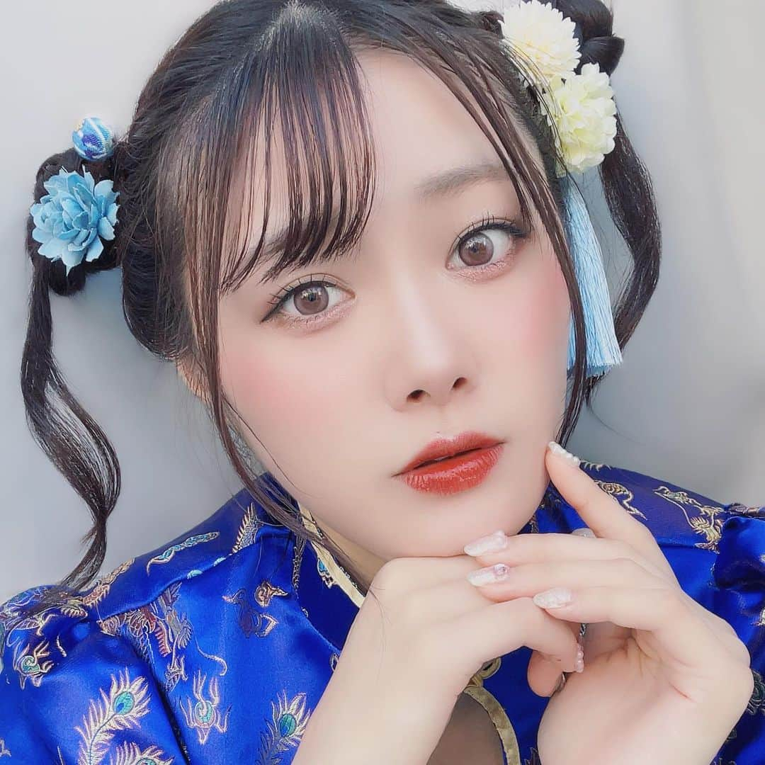 長谷川玲奈さんのインスタグラム写真 - (長谷川玲奈Instagram)「💙💭  #チャイナ #チャイナ服」8月5日 20時51分 - bbg_rena0315