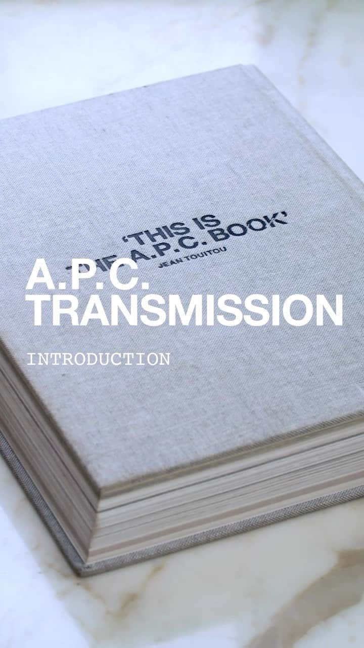アーペーセーのインスタグラム：「A deep dive on A.P.C. TRANSMISSION with @jeantouitou   We invited Jean to take us through some of the 544 pages of #APCTransmission, a book published in 2017 that tells the story of the brand and of the clothing, objects, images, places, music and events that marked Jean over the last 36 years.   « I decided to call this book Transmission for a very simple reason. I want to transmit information and emotions in a peaceful way. » Jean Touitou.  #APCParis」