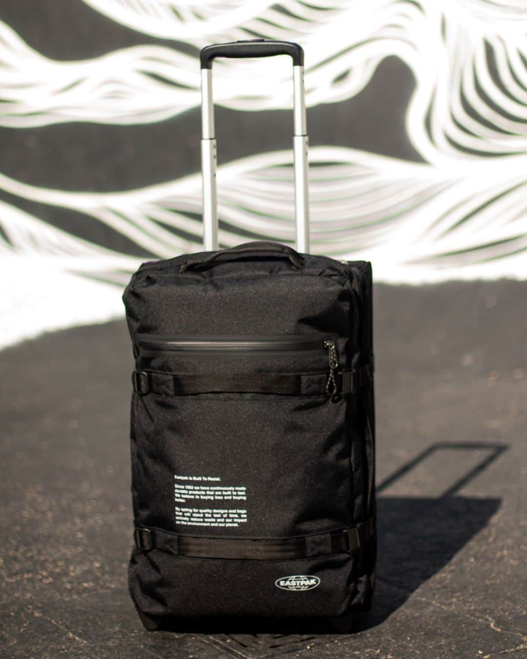 イーストパックのインスタグラム：「Travel in style and convenience with our Transit'r S Storm Black.  More on www.eastpak.com  #builttoresist」