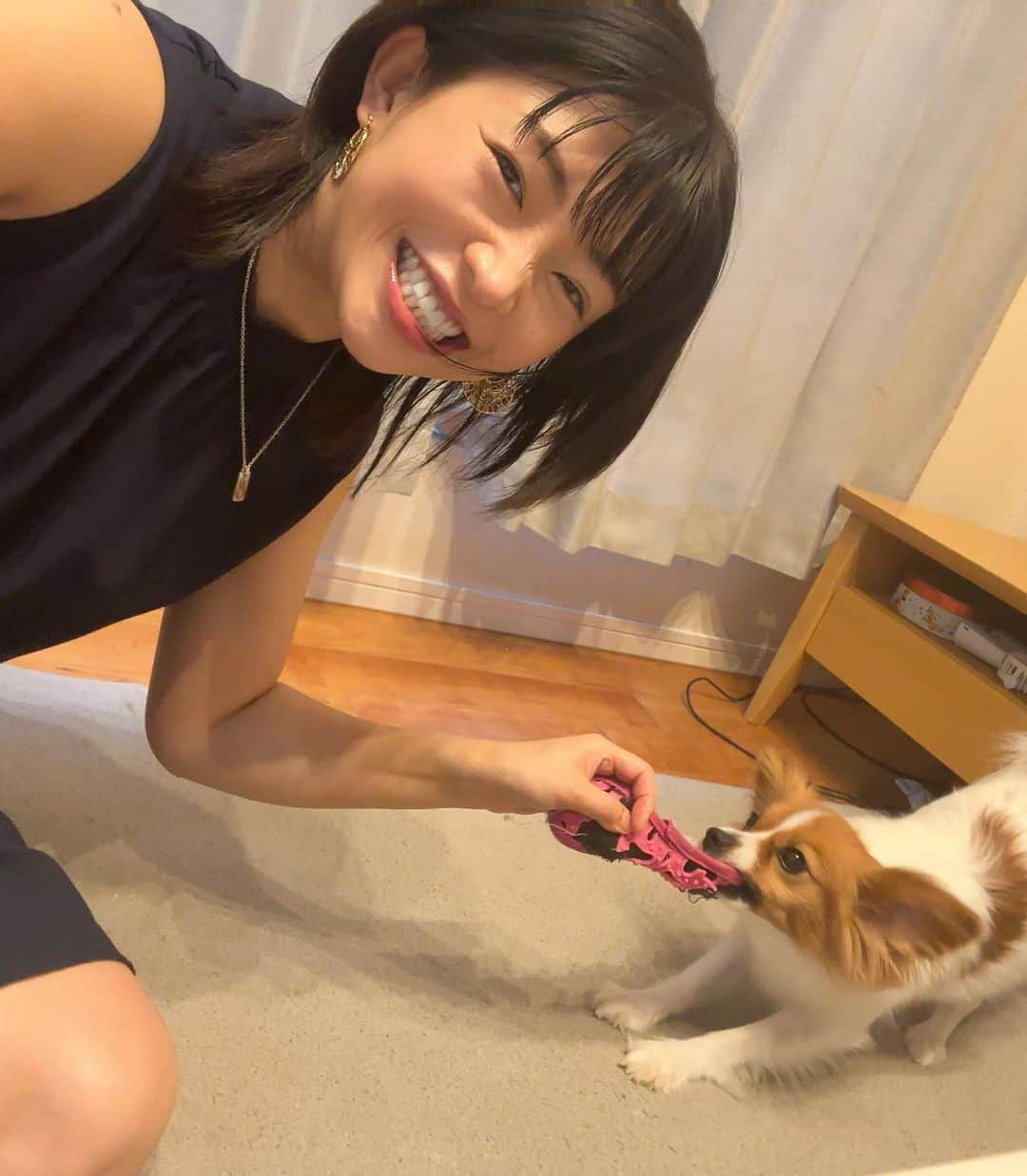 範田紗々さんのインスタグラム写真 - (範田紗々Instagram)「妹宅で🐶と戯れて来たよ💓」8月5日 19時24分 - handa_sasa