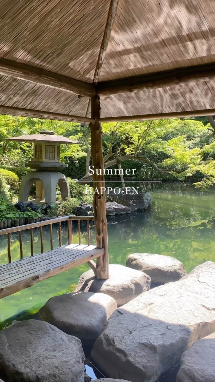 八芳園のインスタグラム：「鮮明な夏の情景が広がる、日本庭園の様子です。  ———————————–  夏季休業のお知らせ🎐  八芳園本館は、8月7日(月) 〜 8月17日(木)まで夏季休業期間とさせていただきます。 各店舗の休業期間につきましてはハイライトをご確認ください。  ———————————–  🍃🎐✨🍃🎐✨🍃  #八芳園 #happoen #日本庭園 #八月 #august #夏 #港区 #白金台 #お散歩 #錦鯉 #koi  #東京観光 #東京カメラ部 #カメラ好きな人と繋がりたい #写真好きな人と繋がりたい #ファインダー越しの私の世界 #その瞬間に物語を #キリトリセカイ #写真部 #フレア  #japanesegarden #japan_daytime_view #japantravel #tokyotrip #japan_of_insta #jp_mood #tokyotokyo #special_spot #green」