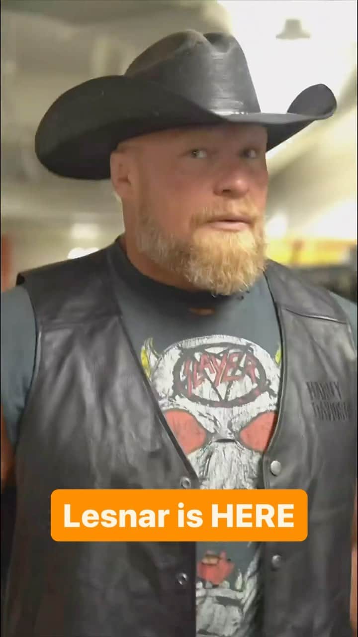 WWEのインスタグラム：「Can #BrockLesnar defeat @americannightmarecody tonight in the final battle of their saga? 🔥😤 #SummerSlam」