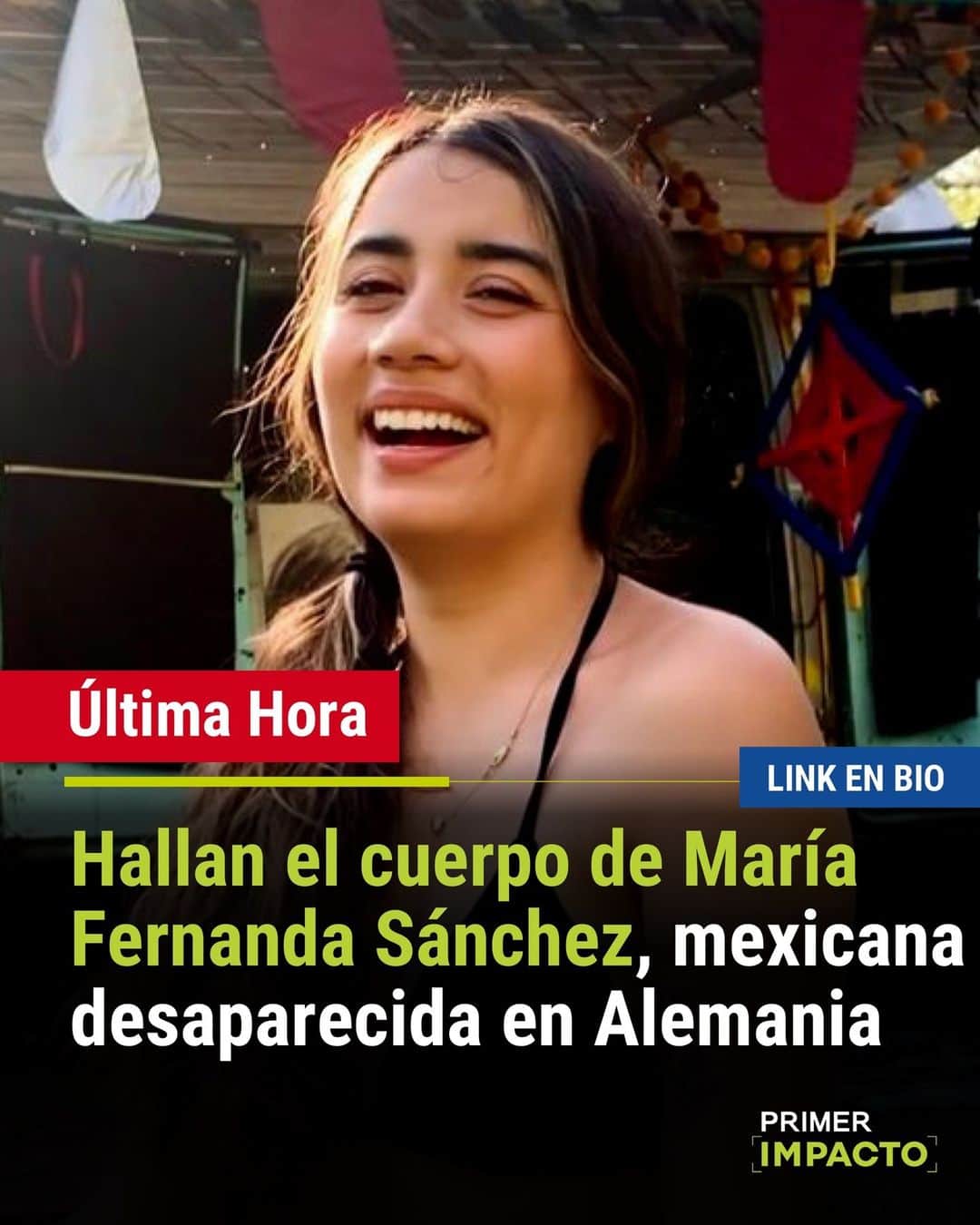 Primer Impactoのインスタグラム：「📌 Autoridades alemanas hallaron el cuerpo de María Fernanda Sánchez, la joven mexicana que estudiaba en Berlín, luego de varias semanas desaparecida.  La policía dijo que "por ahora, no se puede asumir culpa a un tercero".  👉 Más información en el link de nuestra biografía.」