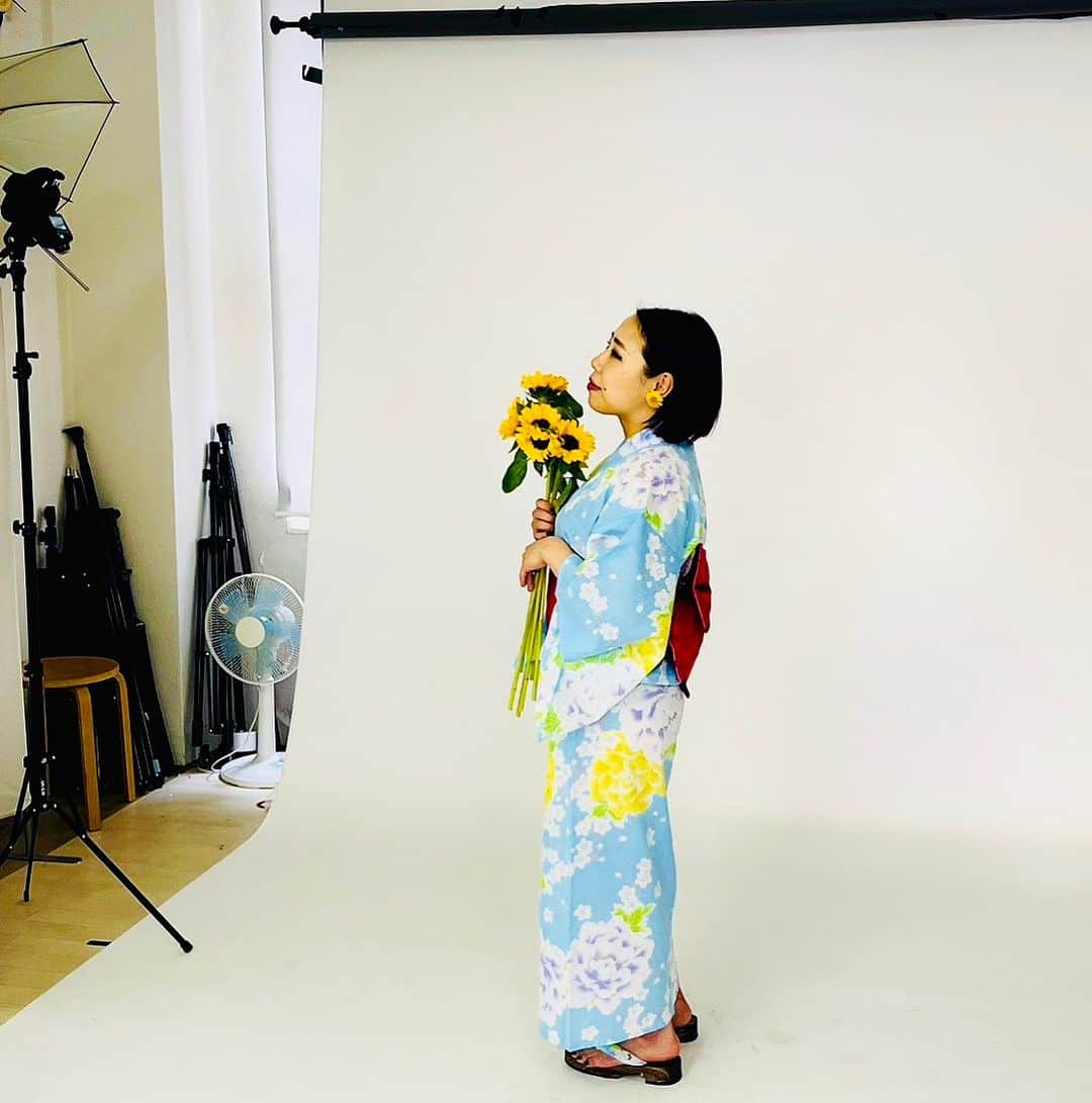 DASH・チサコのインスタグラム：「🌻♡ 自分で浴衣着たよ🏮🎆  #仙女  #sendaigirlspro #女子プロレス #プロレス #SENJO #dashchisako」