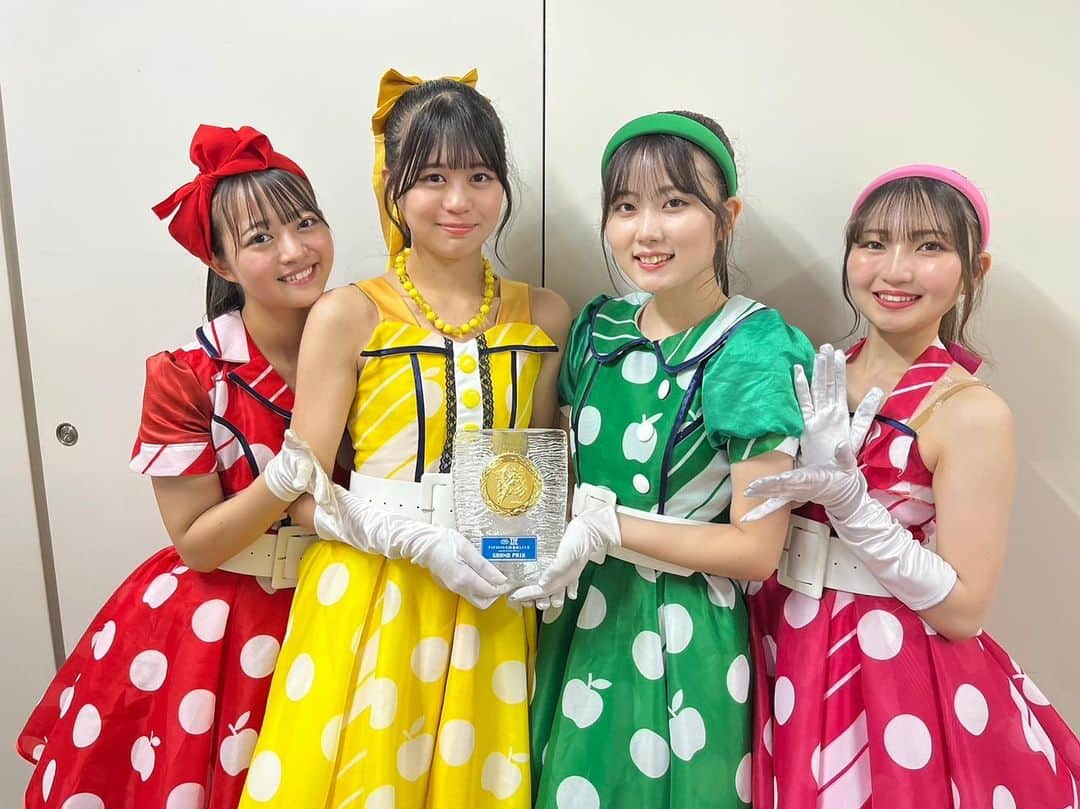 りんご娘さんのインスタグラム写真 - (りんご娘Instagram)「『TIF2023全国選抜LIVE グランプリ発表ステージ』優勝いたしました。 最後まで熱い声援ありがとうございました!! #りんご娘 が初代グランプリです🏆 farmerのみなさん、大好きです‼️‼️ ありがとうございました!!  #tif2023   #tif全国選抜ライブ」8月5日 22時07分 - _ringo.musume.com_