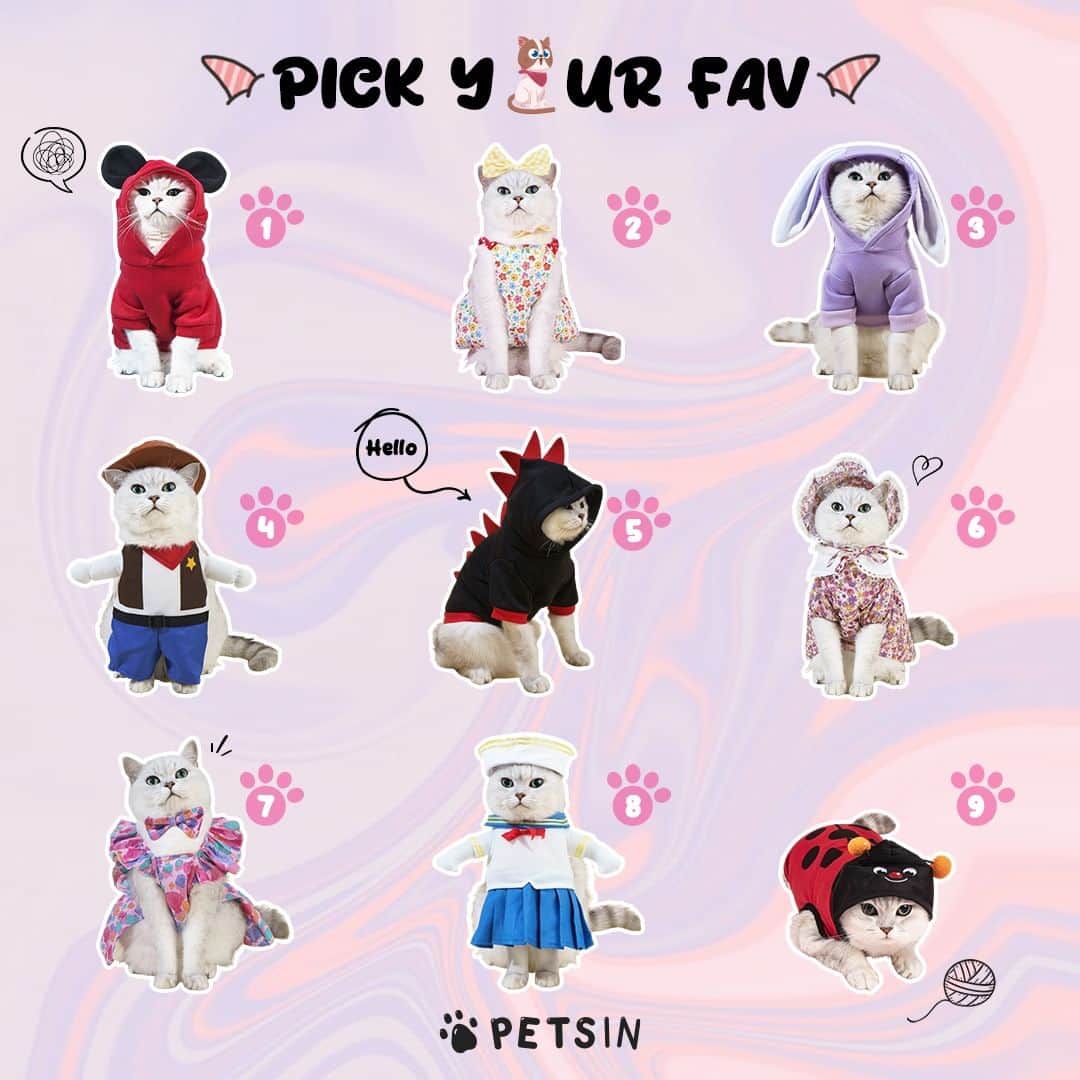 SHEINのインスタグラム：「Simply meow-gnificent, 10/10 😻💕 Which @petsinofficial costume gets a purr-fect score? 👇 ⁠ 🔎11129704 10925434 11085505 10954620 10861637 11027506 11027471 10954507 10954519⁠  #SHEIN #PETSIN #saveinstyle」