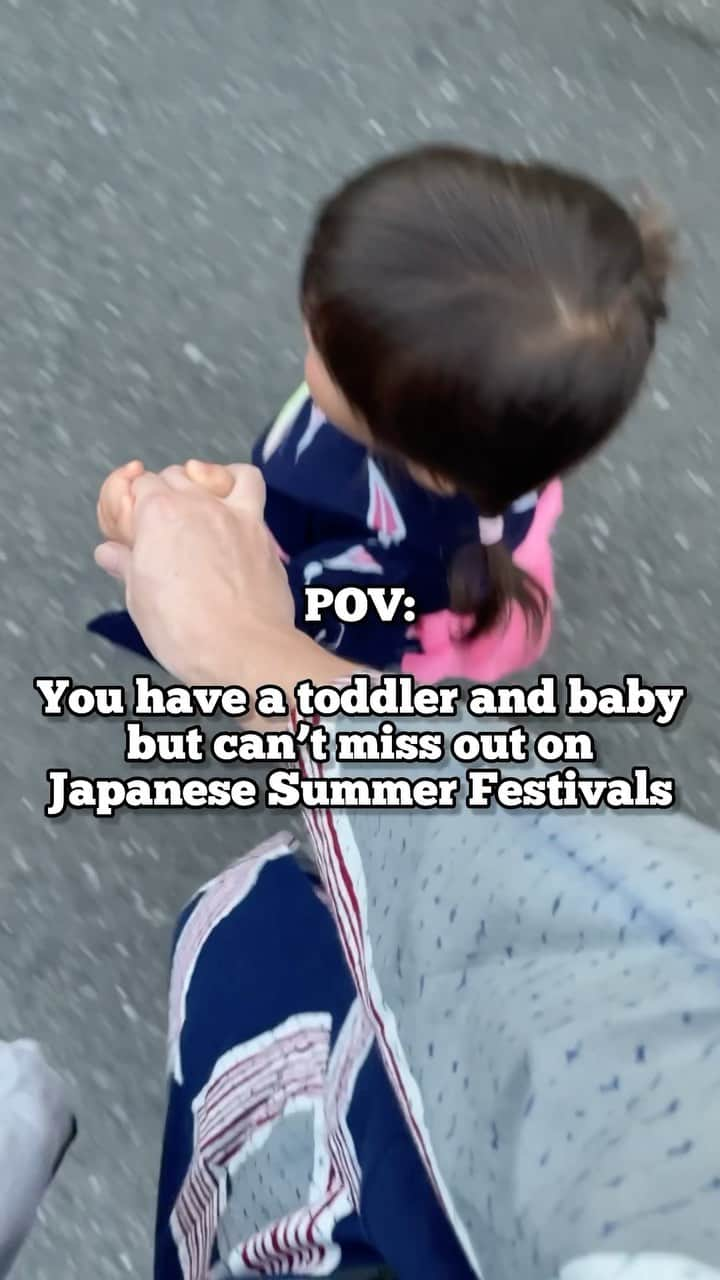 Anji SALZのインスタグラム：「Are you a Summer festival lover or you rather stay inside your air conditioned walls and avoid the crowds?  Even though being a mom of toddler and baby now, I JUST HAVE TO dance at the bon odori and see those fireworks 🎆 Nothing feeds my soul more 😍  Hope you are making lovely Summer memories this year as well?  #japan #matsuri #yukata #bonodori #tokyo #momlife #fireworks #summermemories #盆踊り #夏祭り #浴衣 #親子コーデ #花火 #ママライフ」