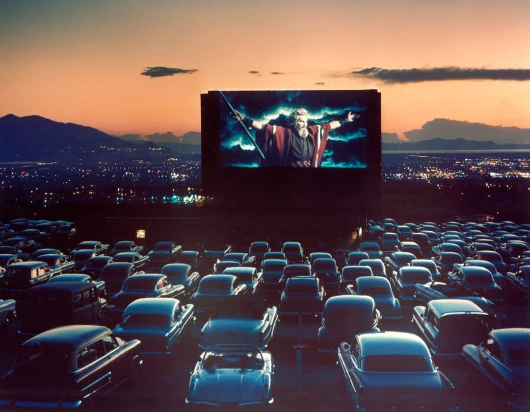 lifeさんのインスタグラム写真 - (lifeInstagram)「Actor Charlton Heston as Moses with his arms flung wide appears in the motion picture "The Ten Commandments" as it is shown at a drive-in movie theater, 1958.   See more images of drive-ins in their original heyday by clicking the link in our bio! 🎞️  (📷 J.R. Eyerman/LIFE Picture Collection)   #LIFEMagazine #LIFEArchive #JREyerman #1950s #DriveIn #Movies #Theater #MotionPictures #CharltonHeston」8月6日 0時31分 - life