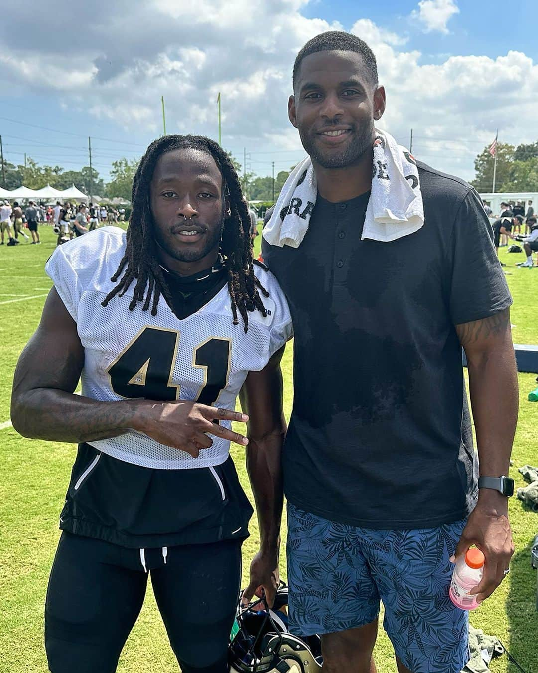 ニューオーリンズ・セインツさんのインスタグラム写真 - (ニューオーリンズ・セインツInstagram)「Tied at 72 for the most touchdowns in #Saints history:   @alvinkamara and @marquescolston ⚜️」8月6日 2時18分 - saints