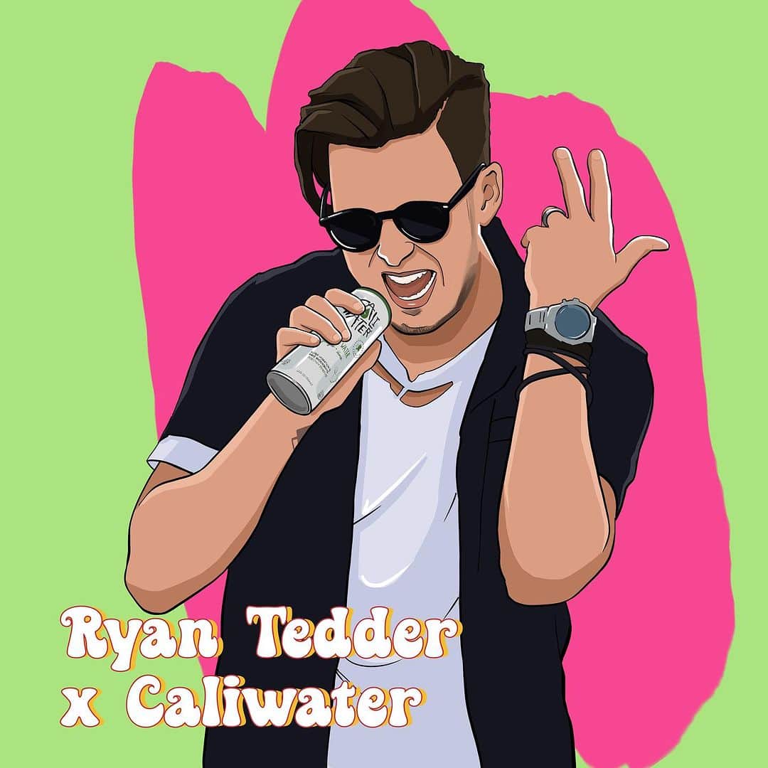 ライアン・テダーのインスタグラム：「💥ALERT/GIVEAWAY💥We’re so thrilled to announce Ryan Tedder as an investor in your favorite cactus water! 🎸🎶 5 lucky winners will receive a signed print from Ryan of this hand drawn illustration as well as a variety pack of Caliwater! To enter, all you have to do is:  1. Follow both @caliwater + @ryantedder  2. Comment on this post and tag three friends.  3. For an additional entry, add this to your STORY! Good Luck! 🌵💦  Giveaway ends 8/18/23 at 12PM EST. Winner will be notified via DM. This giveaway is in no way sponsored, endorsed, administered by, or associated with Facebook or Instagram. U.S. only.」