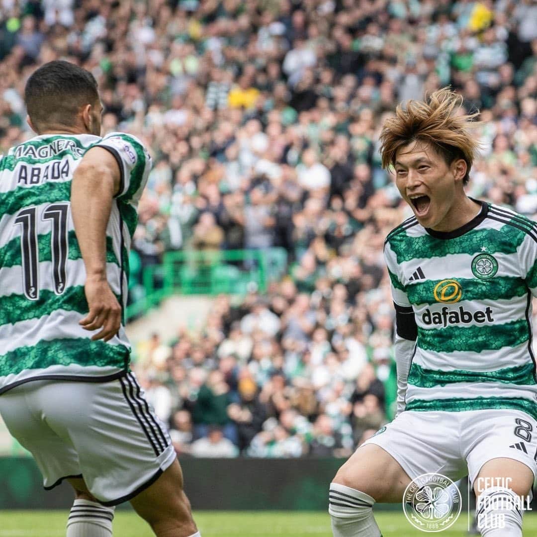 古橋亨梧のインスタグラム：「That feeling when you win the first match of the season 🔥🔥  #CELROS #CELTIC」