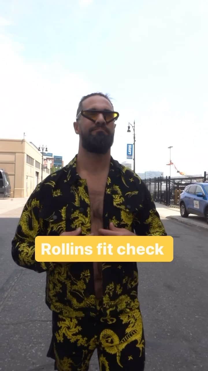 WWEのインスタグラム：「World Heavyweight Champion @wwerollins is ready for The Biggest Party of the Summer! 🔥🔥🔥 #SummerSlam」