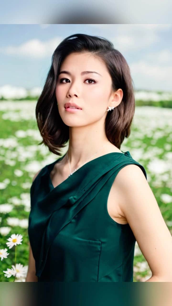 森理世のインスタグラム：「Surrounded by daisies 🌼」