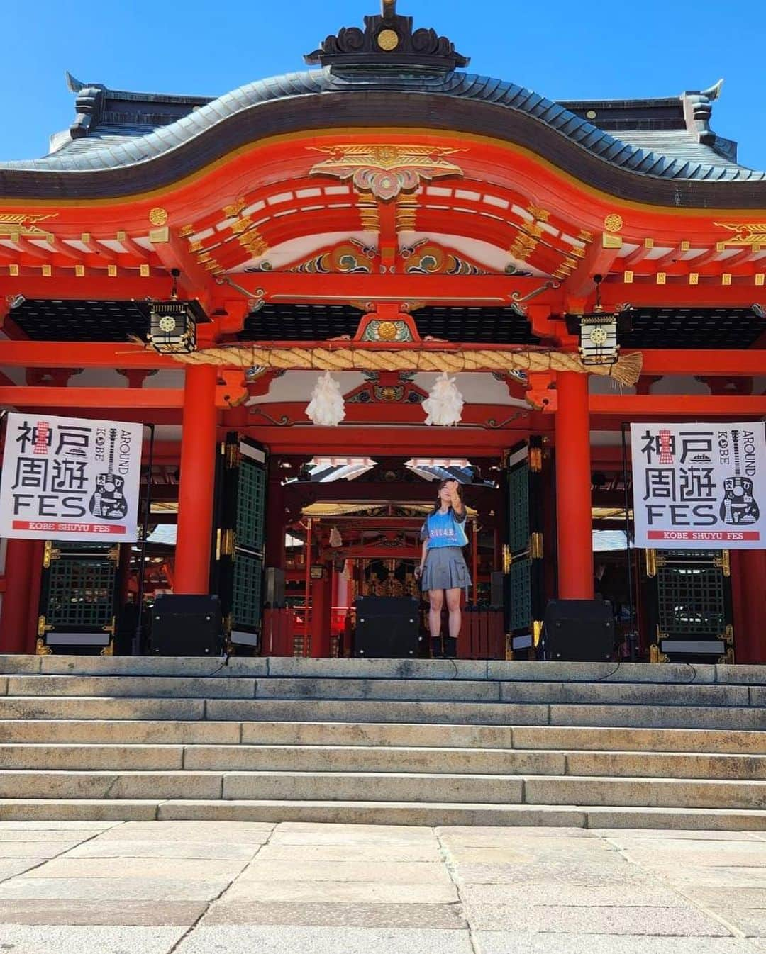 河野万里奈さんのインスタグラム写真 - (河野万里奈Instagram)「昨日「#生田神社 #大海夏祭」 灼熱の中ありがとうございました！ また会いましょう！！  【打順(セトリ)】 一　Morning Arch 　　#Aチャンネル 主題歌 二　たからもの 　　#夏目友人帳 主題歌 三　アイキャントライ 　　#岩崎優 投手登場曲 　　びわ湖放送「高校野球ハイライト」テーマ曲 四　ドラフト 　　新曲  よろず〜ニュースさんにお写真かりました」8月6日 9時39分 - marina_kawano