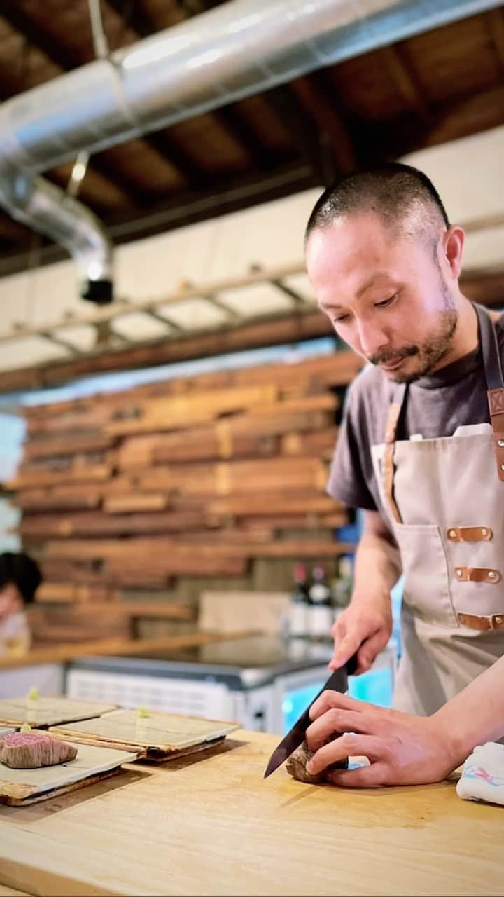 三好ジェームスのインスタグラム：「野崎さんの『のざき牛』を使った料理はどれも絶品でした🤤🤤🤤  #のざき#薩摩川内市#鹿児島#のざき牛#コース#肉割烹#また行きたい」