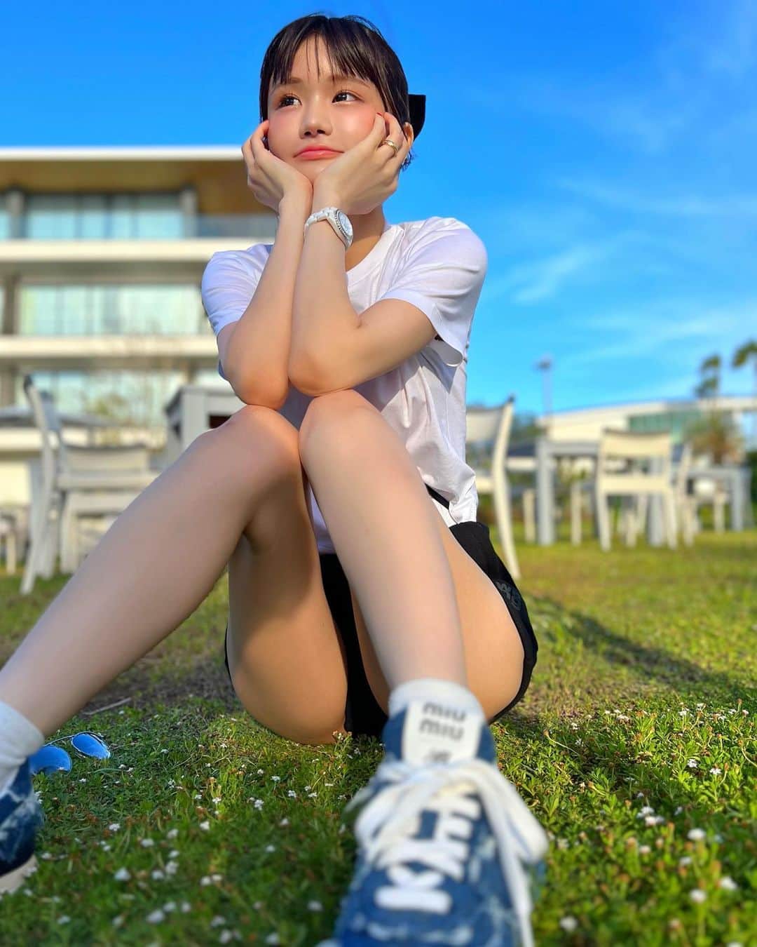みもれもんのインスタグラム：「Sunday and nature daichuki🪼🌈💛  日曜日と自然だいちゅきです🪼🩵  #みもれもん #フィルムカメラ #ファンティア #mimolemon #japan #portrait  #girlsday #fantia #內衣 #性感 #日本的 #泳衣 #粉我 #逗子マリーナ #逗子」