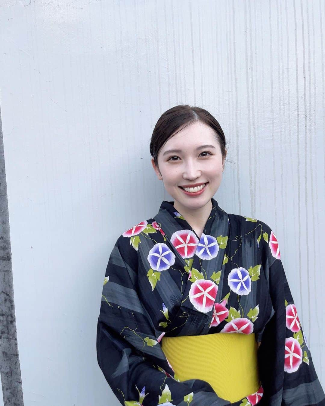 吉田沙弥香のインスタグラム：「淀川花火大会𓂃𓈒𓂂𓏸 浴衣も着れて,花火凄く綺麗で最高やった😮‍💨✨」