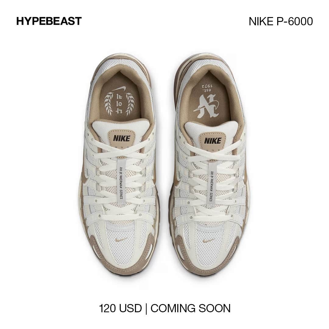 HYPEBEASTさんのインスタグラム写真 - (HYPEBEASTInstagram)「@hypebeastkicks: Following the reveal of the all-black, stealthy @nike P-6000 Premium, the Swoosh has revealed a“Khaki” colorway for the upcoming Fall season.⁠ ⁠ Starting off, the shoe is made with mesh, leather and suede overlays. Moving down the pair, overlays are dressed in light bone to contrast the photon dust base while khaki accents complement the model throughout. ⁠ ⁠ Additionally, a special heel tab sees Nike spelled out in Korean on the left sneaker as well as a custom graphic that celebrates the brand’s founding year of 1972 on the right heel. The same graphic is then portrayed on the insoles. Rounding out the design is a sail midsole that sit atop a black rubber outsole.⁠ ⁠ Look for the kicks to arrive in select retailers and on Nike for $120 USD.⁠ Photo: Nike」8月6日 13時55分 - hypebeast