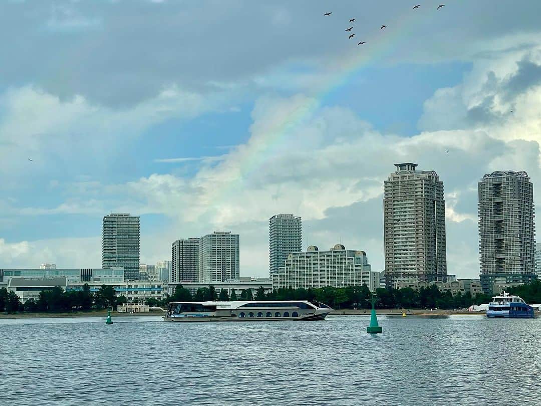 田中要次のインスタグラム：「久し振りに虹🌈を見た！」