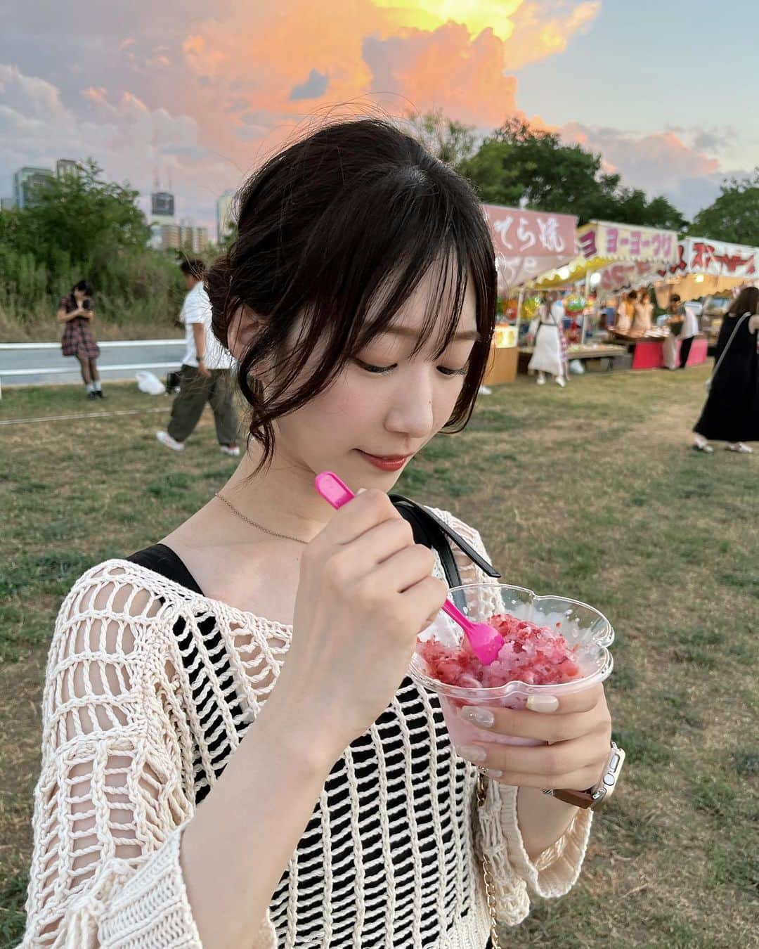 阪上彩香さんのインスタグラム写真 - (阪上彩香Instagram)「久しぶりのお祭り大満喫🍧💕」8月6日 18時46分 - ayaka_skgm