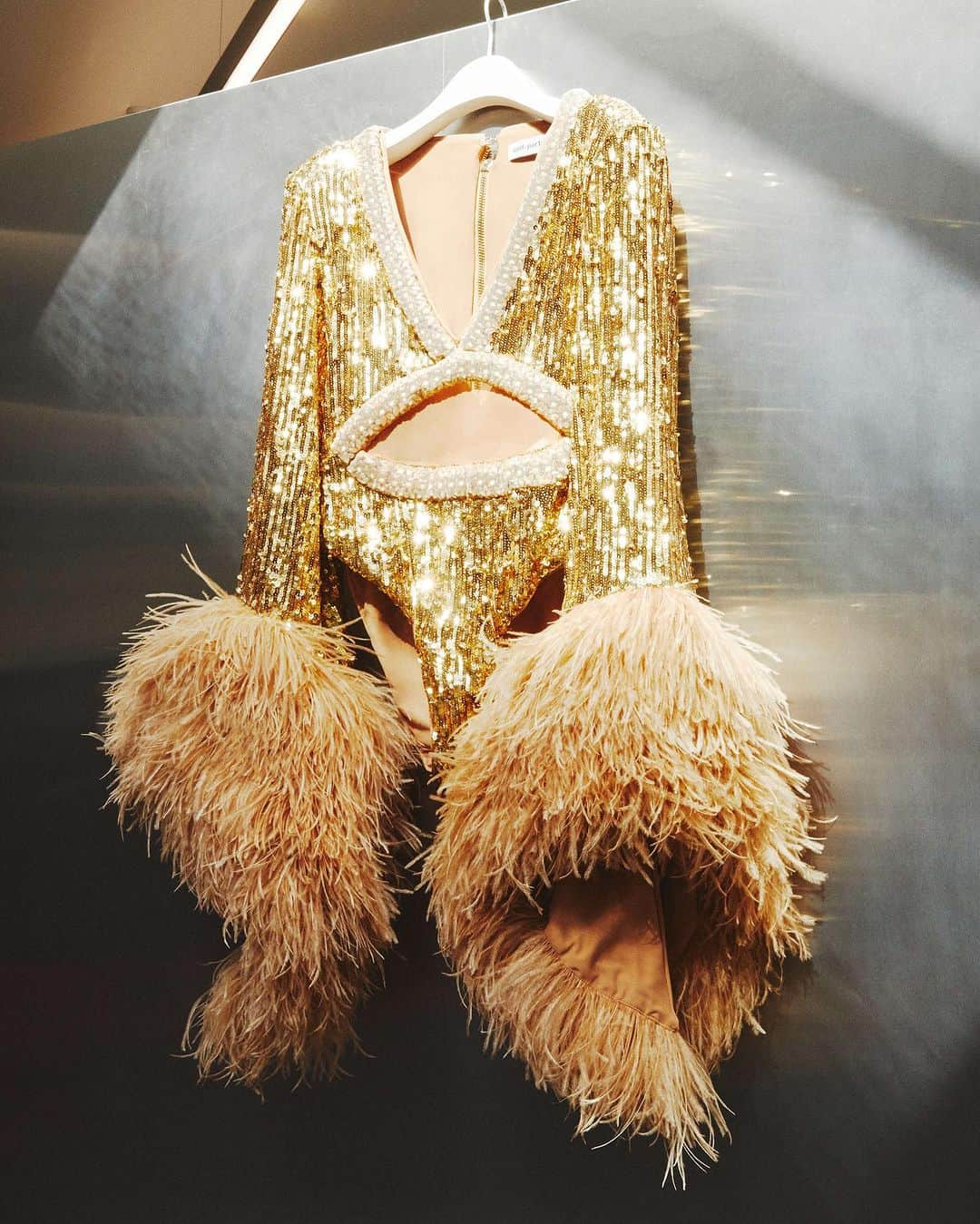 SELF PORTRAITさんのインスタグラム写真 - (SELF PORTRAITInstagram)「A closer look at the self-portrait look @beyonce wore while performing.    A custom self-portrait  gold hand-embellished sequin mesh bodysuit with feather cuff detailing and matching skirt during her #RenaissanceWorldTour.   Washington, D.C. 5th August 2023  Styled by @sarrjamois」8月6日 21時38分 - mrselfportrait