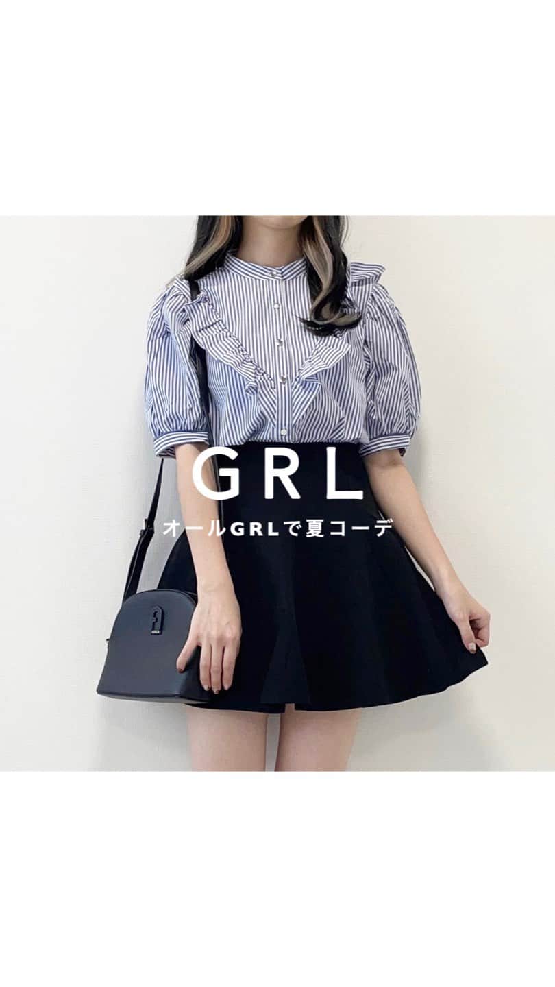 mero*のインスタグラム：「ALL GRLで夏コーデ🌻 . . . 小物以外GRLのアイテムだよ🫶 一部小物もGRLだけど💭 . 下に商品番号も全部書いておくね👇 . . . ①コーデ目 tops：GRL 品番on169a サイズF skirt：GRL 品番 at1747 サイズS . ②コーデ目 tops：GRL 品番 bo007 サイズF pants：GRL 品番 tw1080 サイズF . ③コーデ目 tops：GRL 品番 zi410 サイズM pants：GRL 品番 at1647 サイズS . ④コーデ目 tops：GRL 品番ac1357 サイズF onepiece：GRL 品番 k8975a サイズS bag：GRL 品番 sa016 サイズF . . . #夏服 #夏コーデ #夏服コーデ #大学生コーデ  #デートコーデ #デート #ミニスカートコーデ  #グレイル #グレイル購入品 #grl #grl購入品」