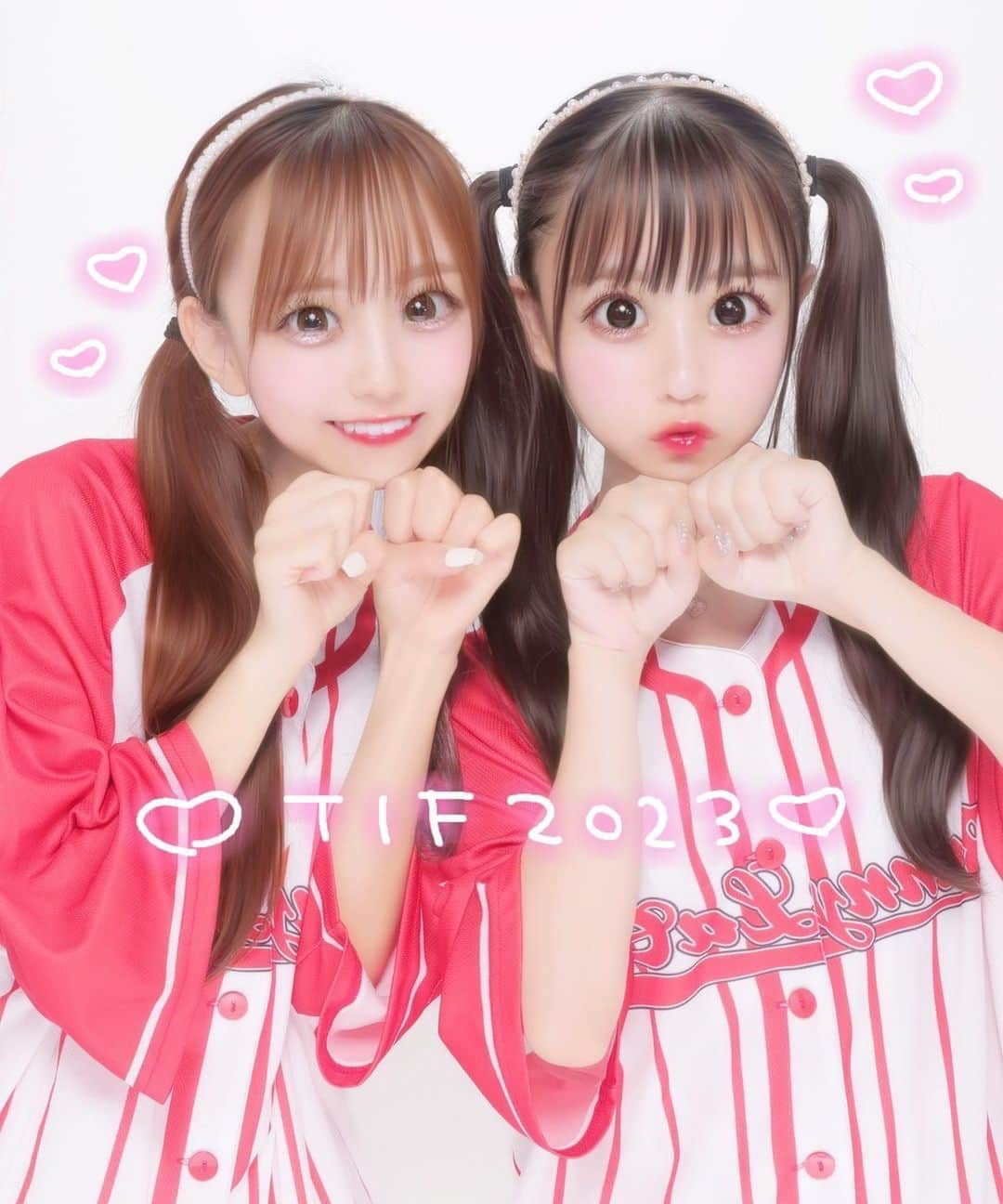 宮脇彩花のインスタグラム：「♡  数億年ぶりにプリとった＾＾  こういうのもすき？♡  #地下アイドル #tif2023 #プリクラ女子 #アイドルフェス #野球ユニフォーム #バニクル #bunnylacrew」