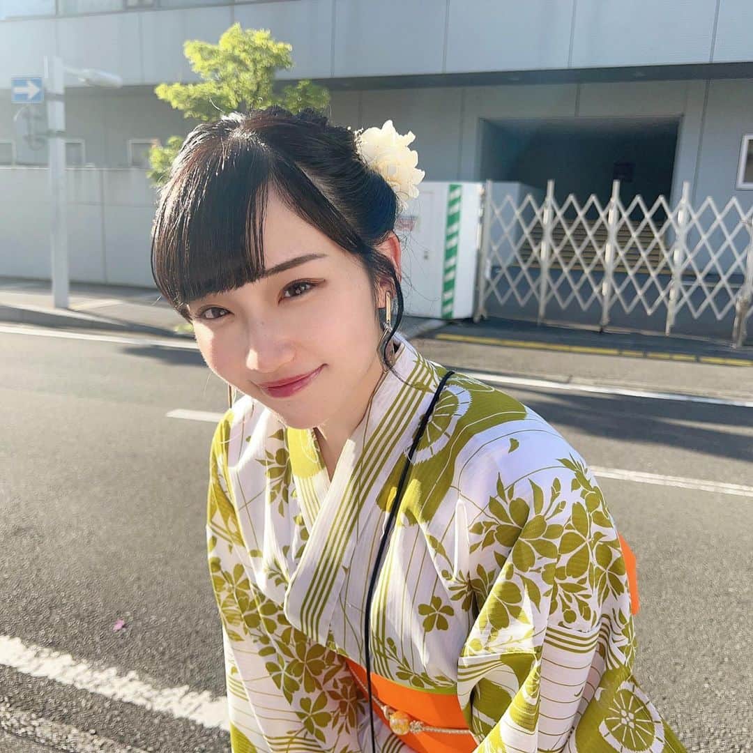 馬渕恭子のインスタグラム：「お祭り楽しいね👘ෆ .  #仕立屋甚五郎  #大分七夕まつり」