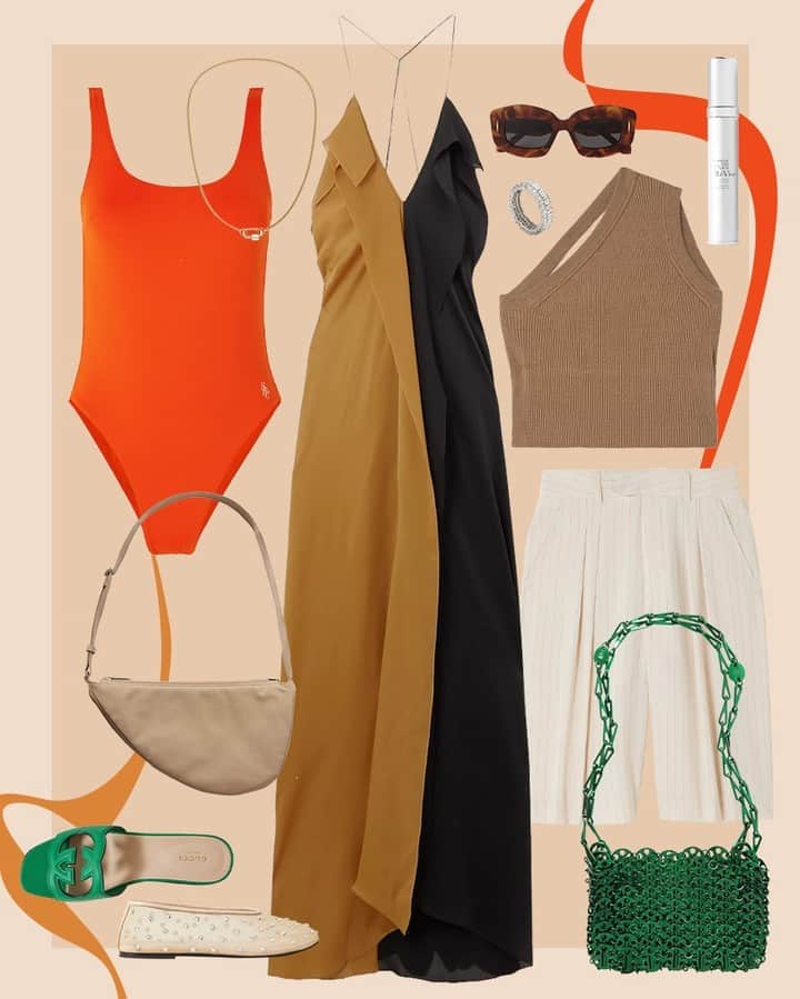 ネッタポルテのインスタグラム：「MOST WANTED: Shop the brand-new arrivals our @portermagazine editors are lusting after, including @petarpetrovofficial’s striking two-tone ‘Casino’ dress, which delivers alfresco elegance with ease - all at the link in bio.」
