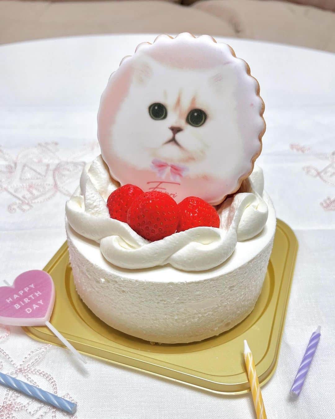manami☺︎satoさんのインスタグラム写真 - (manami☺︎satoInstagram)「⑅⃛  ＼ 🎂- ̗̀‎ 𝙷𝚊𝚙𝚙𝚢 𝙱𝚒𝚛𝚝𝚑𝚍𝚊𝚢 ̖́-‬🎁／  Fuwari ^ↀᴥↀ^ 💭🍬  ‎𓊆 2023.8.6 𓊇  ふぅたんが7歳になりました♡  強靭な体と性格をお持ちのふぅ様😂  ずっとずっと元気でいてね𓂃 𓈒𓏸◌  アイシングクッキーを作ってもらいました～ かわいい！  ※ミニマムなふぅたんにはリボンが 大きすぎましたw🎀  🩷🤍🩷🤍🩷🤍🩷🤍🩷🤍  #birthdaycat #誕生日 #🐈⸒⸒⸒⸒♡  #小悪魔ふぅちゃん #チンチラシルバー#チンチラゴールデン#猫#ねこ部#ねこのいる生活#ねこすたぐらむ#猫好きさんと繋がりたい#ペルシャ#ねこと暮らす#猫のいる暮らし#냥스타그램#貓 #貓星人 #KATZE#GATTA#cats_of_world  #ilovecats#meaw#kot#persiancat #koty#cat#cats#catstagram#catsofinstagrams#persiancat」8月6日 23時01分 - fuwari_kinaco