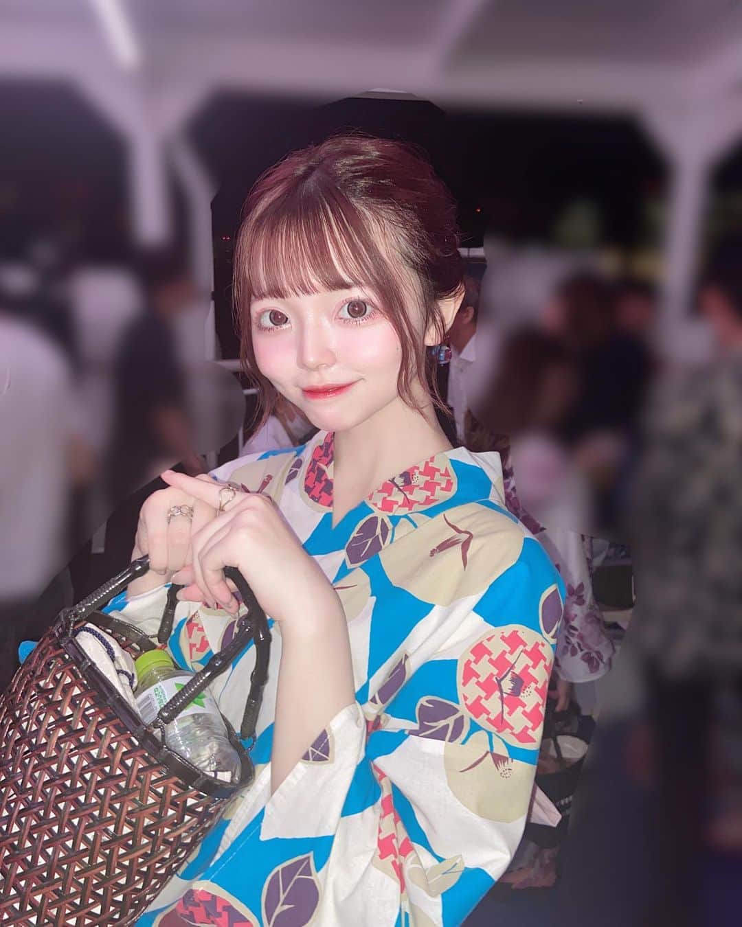 奥本陽菜のインスタグラム：「浴衣〜💞  #東京湾納涼船  #浴衣  #浴衣ヘアアレンジ」