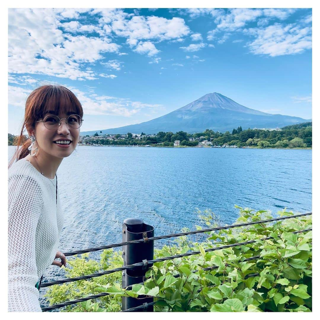 富田麻帆のインスタグラム：「いろんな角度からの富士山🗻✨  富士五湖 ⚪︎本栖湖 ⚪︎精進湖 ⚪︎西湖 ⚪︎河口湖 ⚪︎山中湖」