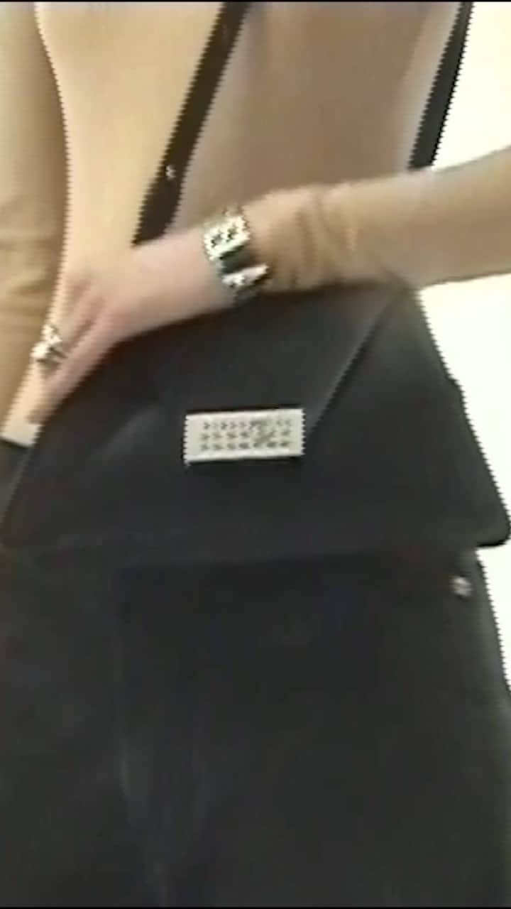 のインスタグラム：「#MM6 Maison Margiela Numeric Bag. The new triangular design combines the Japanese line aesthetic with a the new numeric signature.  Available in store and online.⁣」