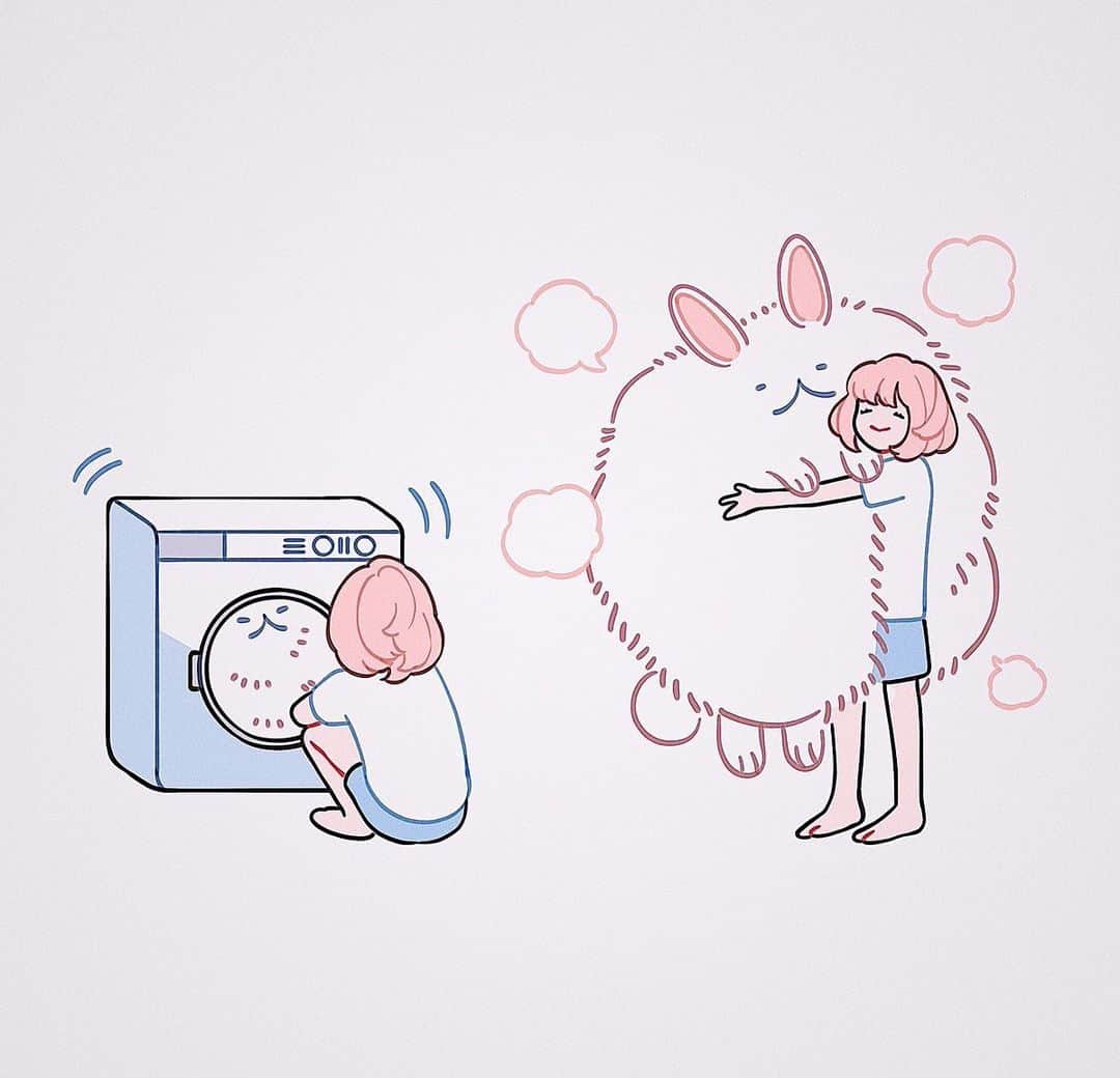 meyocoさんのインスタグラム写真 - (meyocoInstagram)「wash day 🫧🐰」8月7日 1時30分 - meyoco