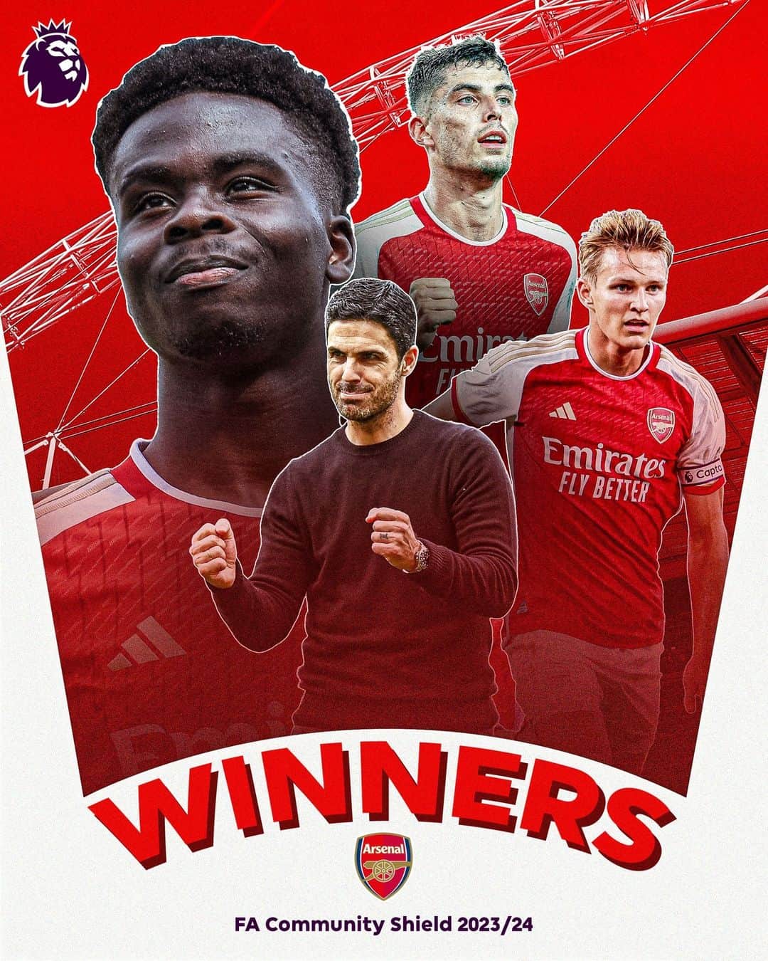 プレミアリーグさんのインスタグラム写真 - (プレミアリーグInstagram)「Introducing your 2023/24 FA Community Shield winners...  Congratulations Arsenal! 🏆」8月7日 2時15分 - premierleague