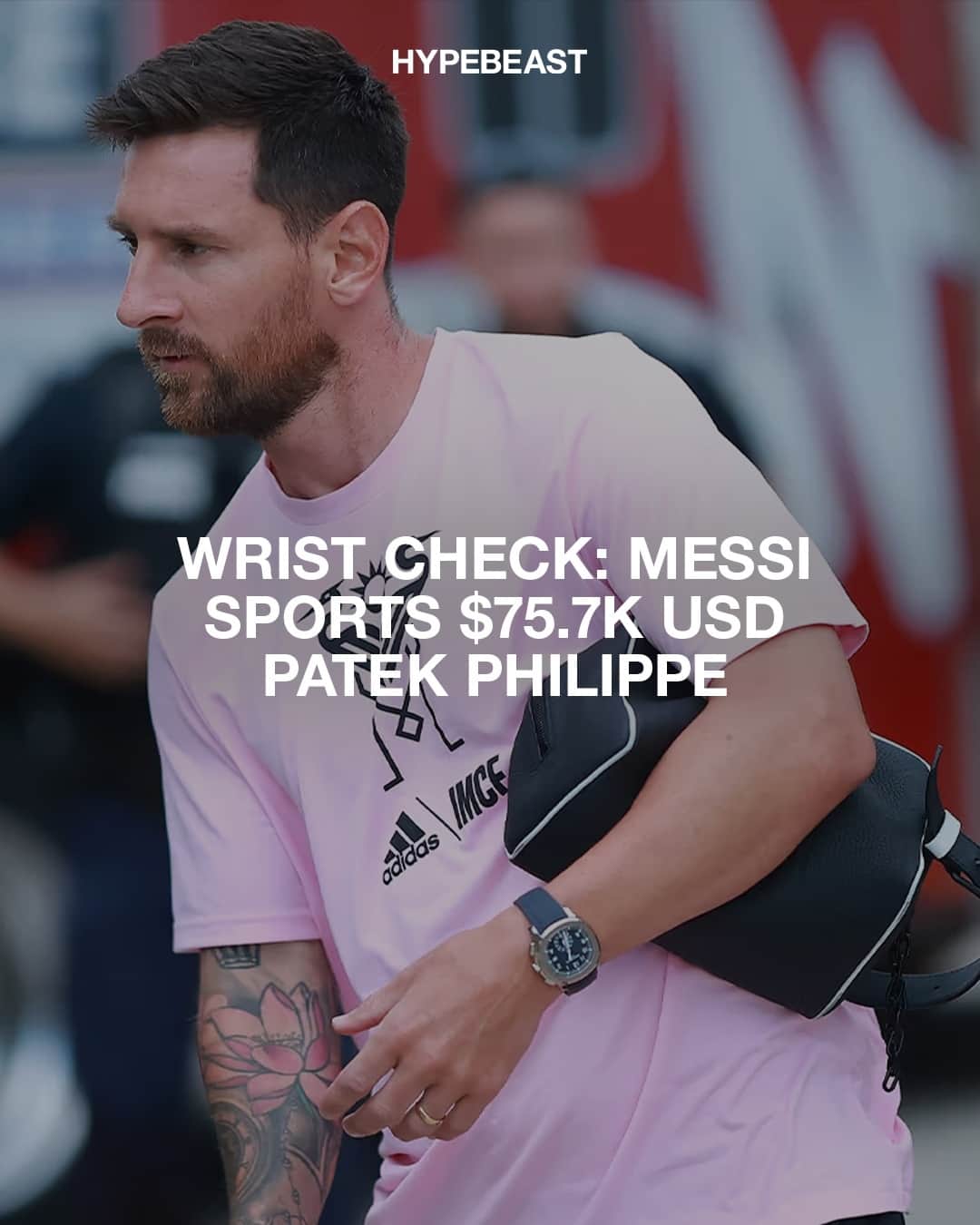 HYPEBEASTさんのインスタグラム写真 - (HYPEBEASTInstagram)「@hypebeastwatches: Since @leomessi's debut with Inter Miami CF, the Argentinian superstar has taken the world by storm both on and off the pitch. Messi was recently seen sporting a $75,700 USD @patekphilippe Aquanaut Chronograph featuing a midnight blue rubber factory strap with matching face and a flyback movement. ⁠ ⁠ Messi has always been very loyal to Patek seen sporting various timepieces like the platinum Perpetual Calendar Chronograph Ref. 5270P at the Best FIFA Football Awards in Paris last February and a white-gold Nautilus Perpetual Calendar Ref. 5740/1G at the World Cup.⁠ Photo: Patek Phillipe」8月7日 6時00分 - hypebeast