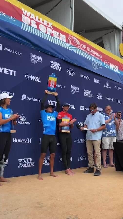 世界プロサーフィン連盟（WSL）のインスタグラム：「Wallex #USOpenOfSurfing Awards Ceremony 🏆」