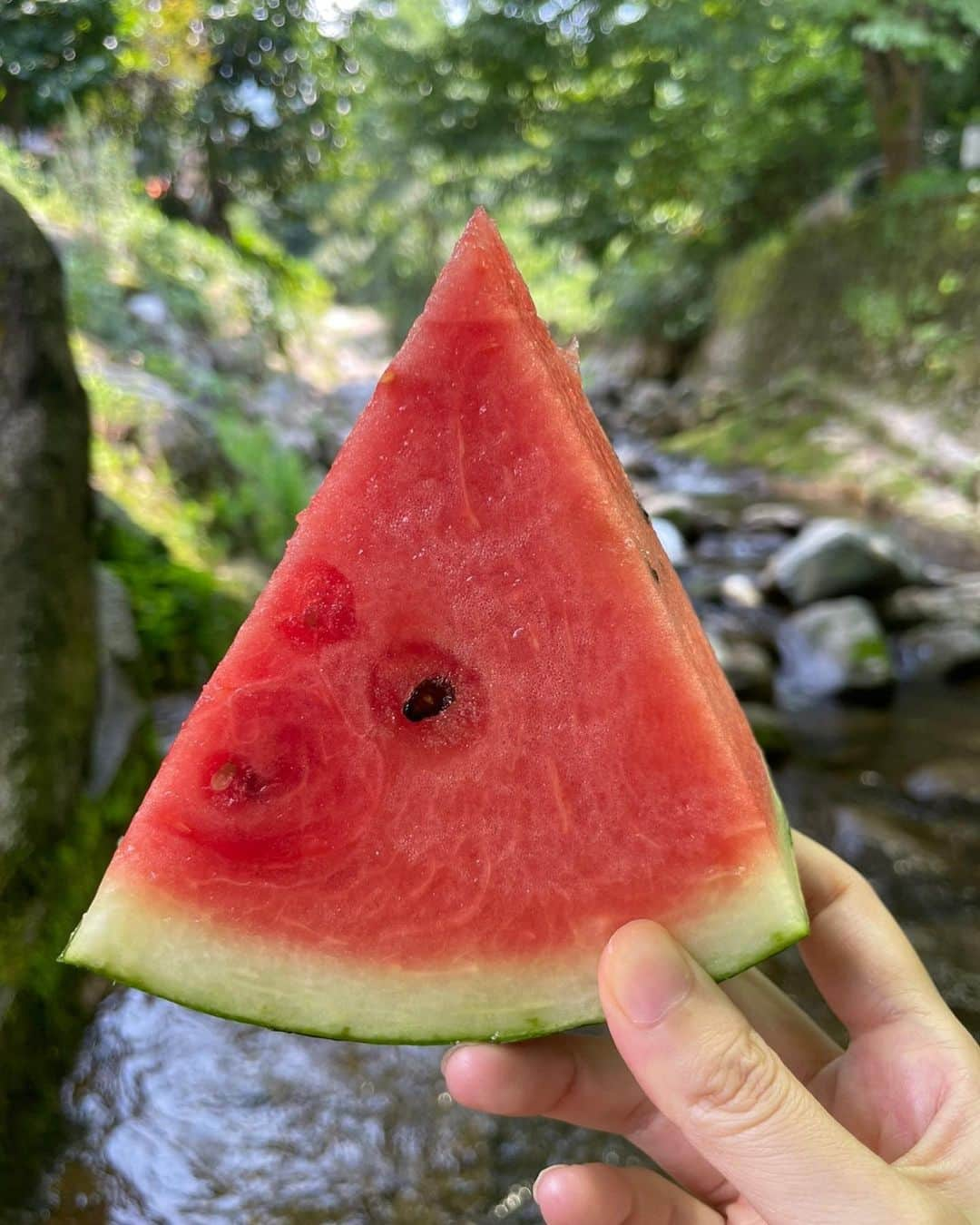 キム・ハヌルのインスタグラム：「너무 더운 여름날~  사진보고 힐링 되세요💪😎🍉⛱️ #여름나기」