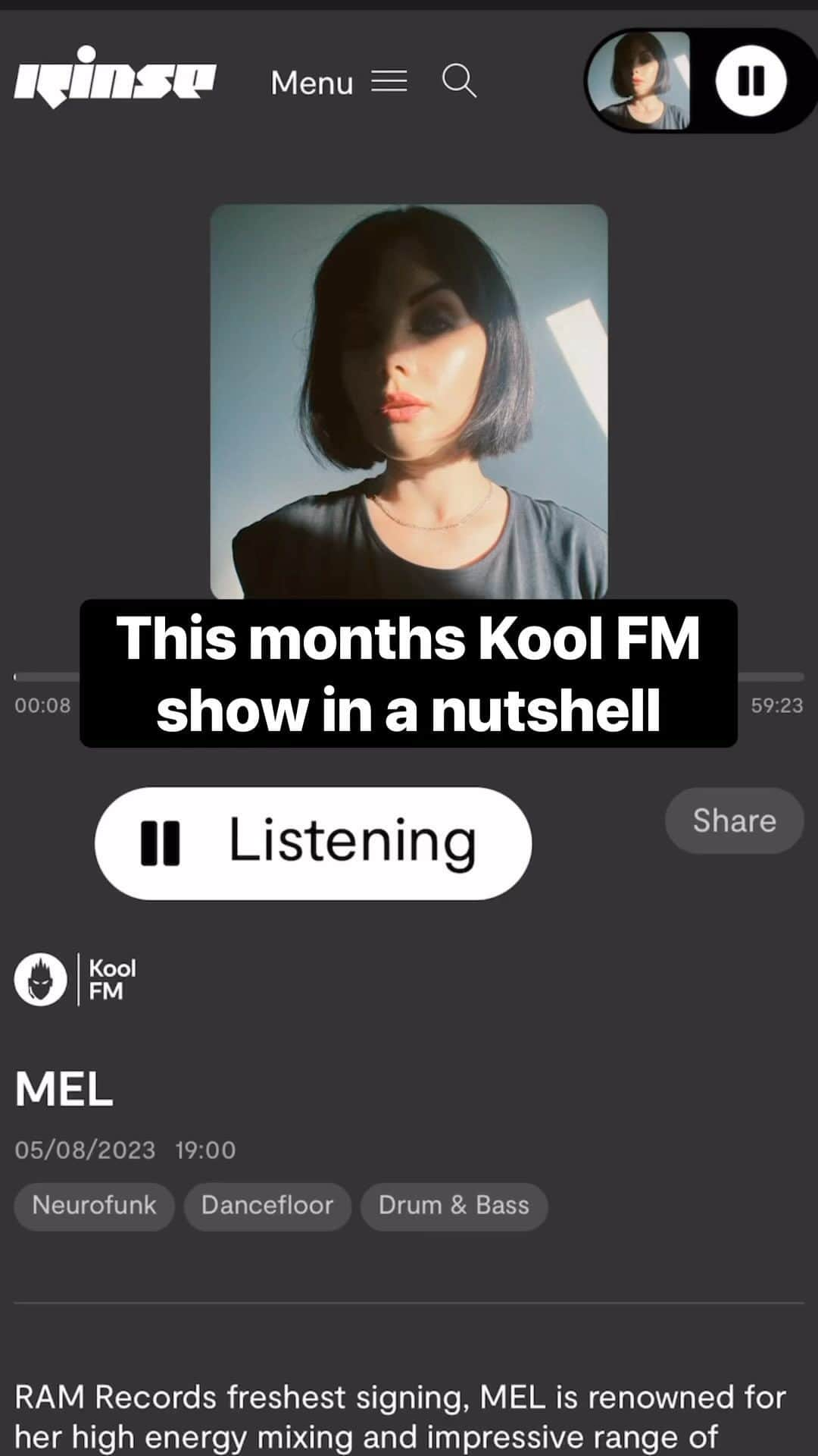 DJ Mel Clarkeのインスタグラム：「You can now listen back to my latest @koolfmofficial show! Link in bio! 🫶🏻🔥」