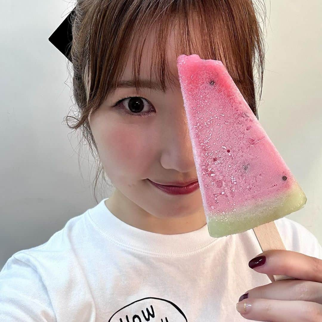 内田彩さんのインスタグラム写真 - (内田彩Instagram)「🍉  あつい…アイスが最高に美味しい1日でした！！  久しぶりのライブハウス、楽しかったなぁ……」8月7日 18時48分 - aya_uchi_da