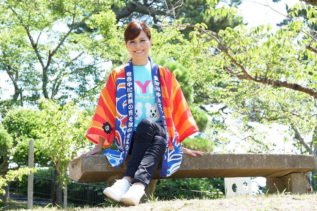 重太みゆきさんのインスタグラム写真 - (重太みゆきInstagram)「宮城県石巻市日和山公園 鹿島御児神社⛩️参拝のあと 希望の桜🌸宇宙桜🚀の丘で  @mykpride   #愛にいこう石巻   #鹿島御児神社 #鹿島御児神社⛩  #日和山公園 #日和山  #美有姫 #美有姫スマイルプロジェクト  #いしのまき観光大使 #いしのまき観光大使美有姫  #石巻 #石巻市 #川開き祭り #石巻川開き祭り  #石巻市役所 #myk #石巻MYK #重田みゆき  #重田みゆきゼミナール #重田みゆきゼミナールmyk #石巻復興応援合宿 #大漁踊り #石巻大漁踊り #石巻川開き祭り2023」8月7日 18時53分 - shigetamiyuki