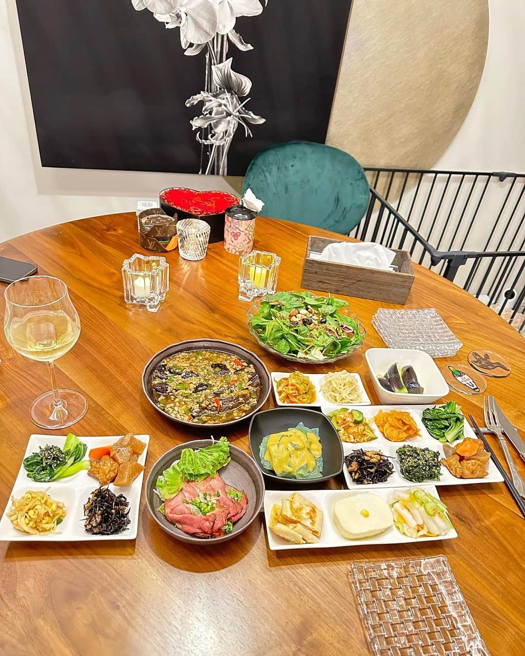 大沢ケイミのインスタグラム：「🍷昨日のお料理👩‍🍳」
