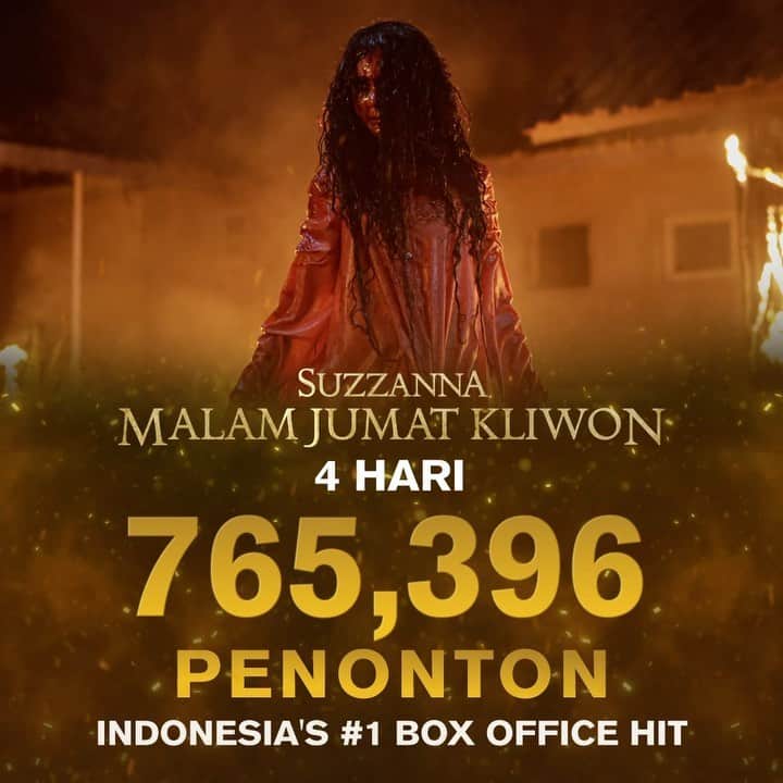 ルナ・マヤのインスタグラム：「Siapa yang udah menjadi saksi kebangkitan mbak Suzzanna di bioskop?! 🫣☝️  #SuzzannaMalamJumatKliwon, 765.396 penonton dalam 4 hari tayang, INDONESIA’S #1 BOX OFFICE HIT🔥」