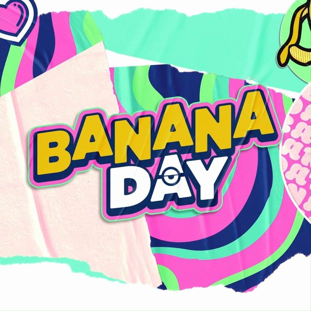 ミニオンのインスタグラム：「🍌♡＼。8/7はバナナの日。／♡🍌 　╭ Θ╮𝘽𝘼𝙉𝘼𝙉𝘼 𝘿𝘼𝙔╭ Θ╮  #MinionBananaDay を付けて、 ミニオンと一緒にお祝いしよう🎉  抽選でミニオングッズ詰め合わせが当たる 投稿キャンペーンも9/3まで開催中💛  キャンペーンの詳細は、ミニオン公式商品特集ページをチェック！  #バナナの日 #ミニオン #MINION #ミニオングッズ」