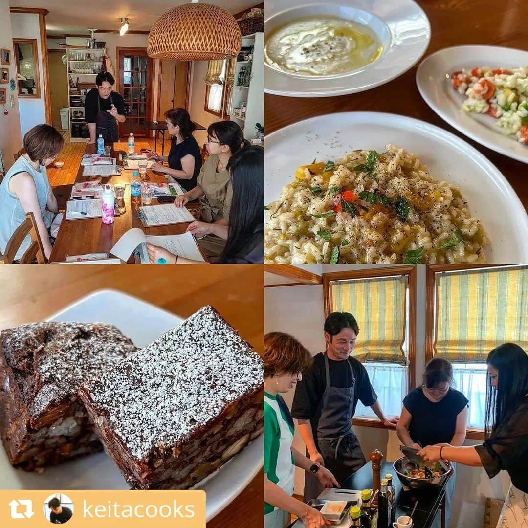 USAライス連合会のインスタグラム：「😚KEITAさんのカルローズ料理教室の第2回目、今回もおコメの使い方が大好評〜❣10月以降も募集しています。特典付きですのでぜひご参加ください❤‍🔥  #Repost @keitacooks  • • • • • • 昨日は・・・  第2回、USAライス連合会主催 『作って食べて体験！カルローズ料理教室』を開催しました。 ⁡ ご参加いただいたみなさま、ありがとうございました😊 ⁡   料理教室、出張料理でのお米料理で愛用している『カルローズ』(カルフォルニア米)  パラパラに仕上がりやすいのでイタリアンなど洋食向きだと思います😊 ⁡ タイアップレッスンでは カルローズの特長を活かしたメニューを4品紹介しています。 ⁡ 【メニュー】 ・リゾット　焼きナスと焼きパプリカ オリーブオイルとチーズでまとめます  ・ライスサラダ　サーモンとアボカド  ・カルローズのチョコレートタルト  ・冷製スープ　ジャガイモ(これはカルローズ使ってません) ⁡ ⁡10月以降は まだまだ絶賛募集中ですので、ぜひご参加お待ちしてます。 ※今回のタイアップレッスンは、最大8名様まで参加可能なので、グループでのお申し込みも大歓迎です🙆‍♂️ ⁡ ↓↓↓↓↓↓↓↓↓↓↓↓ ⁡ 【残りの開催日】※各日11時〜3時間程度 ・9/24(日) 満席になりました ・10/14(土) 残席4 ・11/3(金) 満席になりました ・12/3(日) 残席1  ⁡ 【レッスン料】 4品¥4,000 ⁡ ※参加特典として、参加者のみなさんに「カルローズサンプル米」と「レシピブック」をプレゼントします🎁 ⁡ ※後日ご自分で作ったカルローズを使った料理を投稿していただいた方にも別途プレゼントがあるみたいです！ ⁡ ぜひみなさんのご参加お待ちしています🤲 ⁡ ⁡ #料理教室 #レッスン告知 #カルローズ #カルフォルニア米 #タイアップレッスン #出張料理 #イタリア料理教室 #イタリア料理 #料理教室横浜 #料理家 #出張料理人 #簡単レシピ #簡単ごはん #横浜casak #初心者大歓迎 #cucinaitaliana #keitacooks」