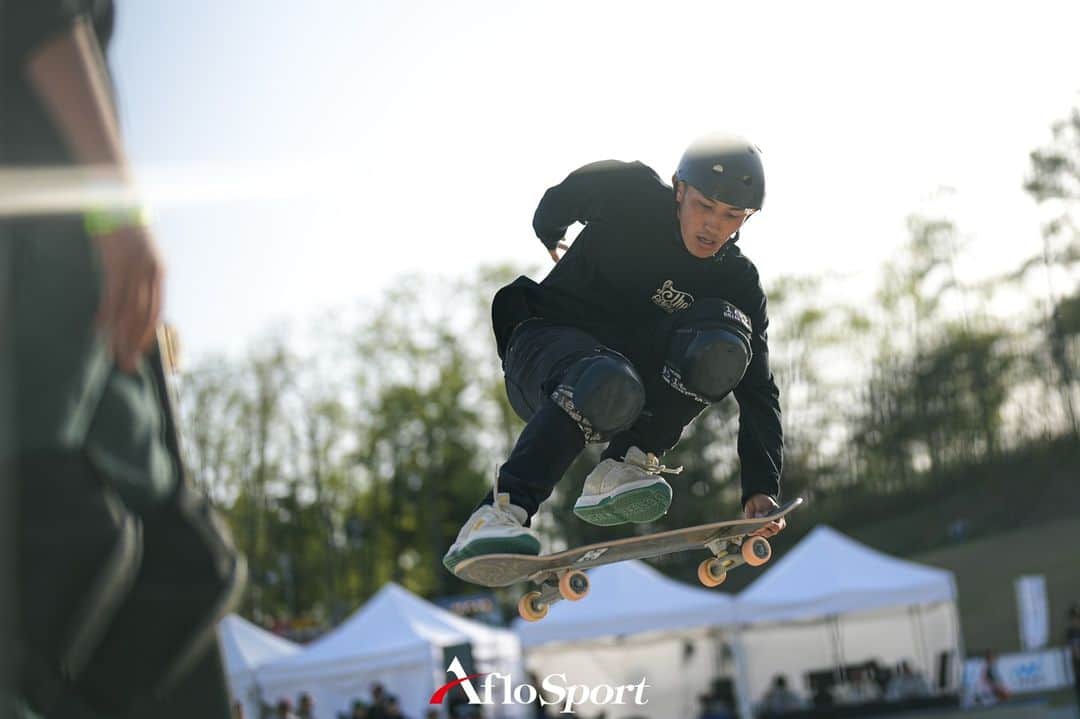 アフロスポーツのインスタグラム：「菊田琉音/Ryuto Kikuta, APRIL 13, 2023 - Skateboarding : The 2nd Mynavi Skateboarding Japan OPEN Men's Park Qualifying at Murasaki Park Kasama in Ibaraki, Japan.  #skateboard #sportphoto #sportphotography #スポーツ写真」