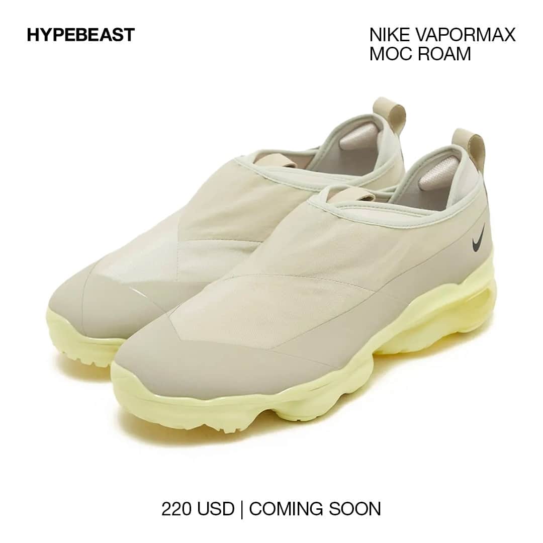 HYPEBEASTさんのインスタグラム写真 - (HYPEBEASTInstagram)「@hypebeastkicks: Get a first look at the @nike VaporMax Moc Roam as it arrives in a “Coconut Milk” colorway. Coming with a plush cushioning system, the pair features a tonal build throughout, starting with its chunky coconut milk VaporMax outsole. Several shades of tan along the textile upper can be found as well while a small jet-black swoosh at the lower heel counter is present.⁠ ⁠ For those looking to cop, the shoes are expected to drop for $220 USD via Nike and select retailers in the coming months.⁠ Photo: Nike」8月7日 17時35分 - hypebeast