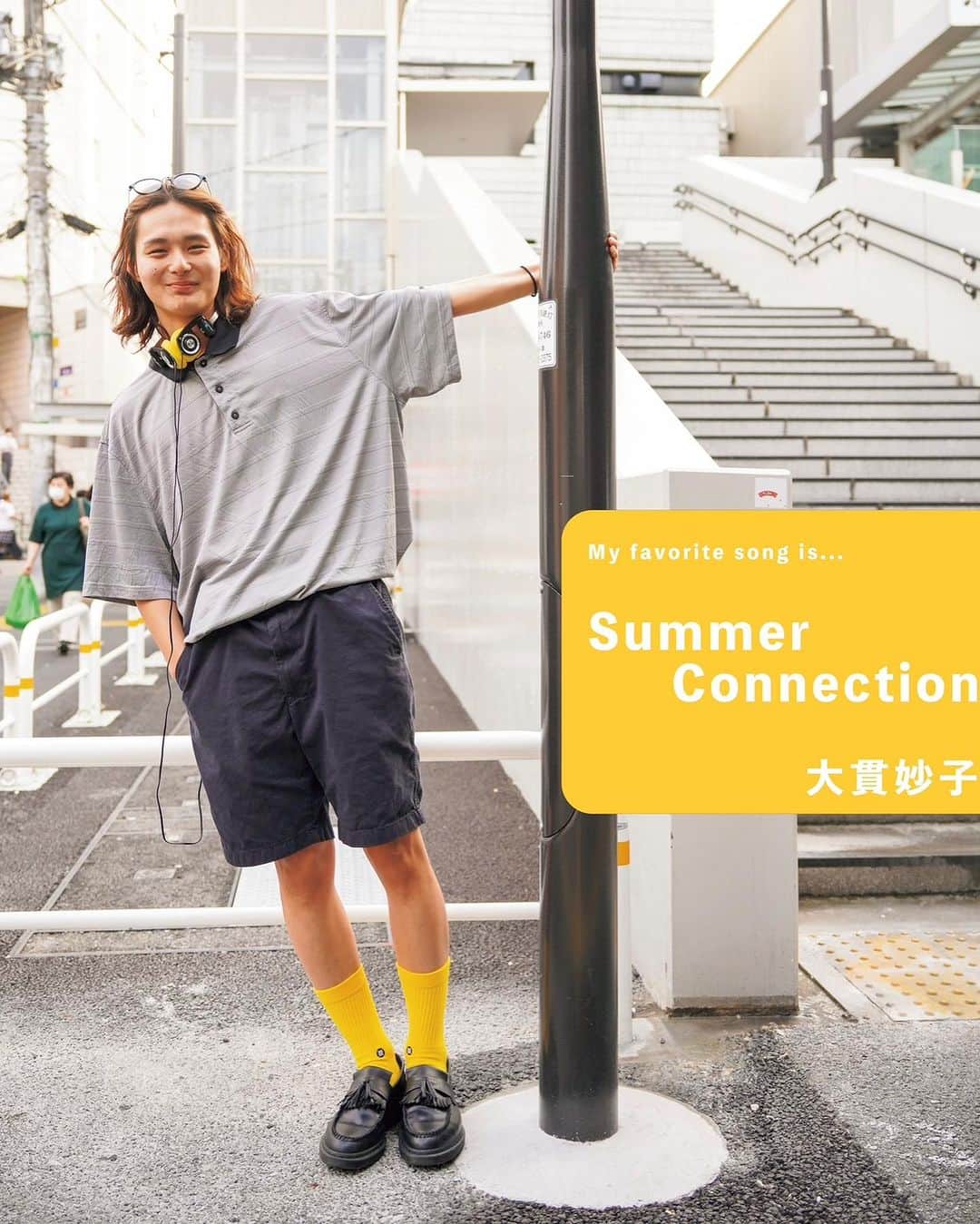 FINEBOYSさんのインスタグラム写真 - (FINEBOYSInstagram)「【ストリートスナップ】 ふぇいばりっとそんぐ、何？  ストリートで「すみませーん」って声をかけてみたら、ダブルピースしてくれるノリ良すぎなトレンディメンズ！　ちなみに聞いてみた。What’s your favorite song?  #メンズファッション#ストリートスナップ#男子大学生#ootd#styleinspo#streetsnap」8月7日 17時48分 - fineboys_jp