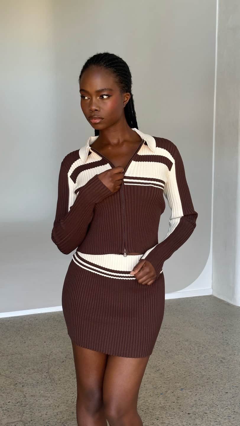 tiger Mistのインスタグラム：「Elevate your staple wardrobe in the Zora Cardi + Skirt.」