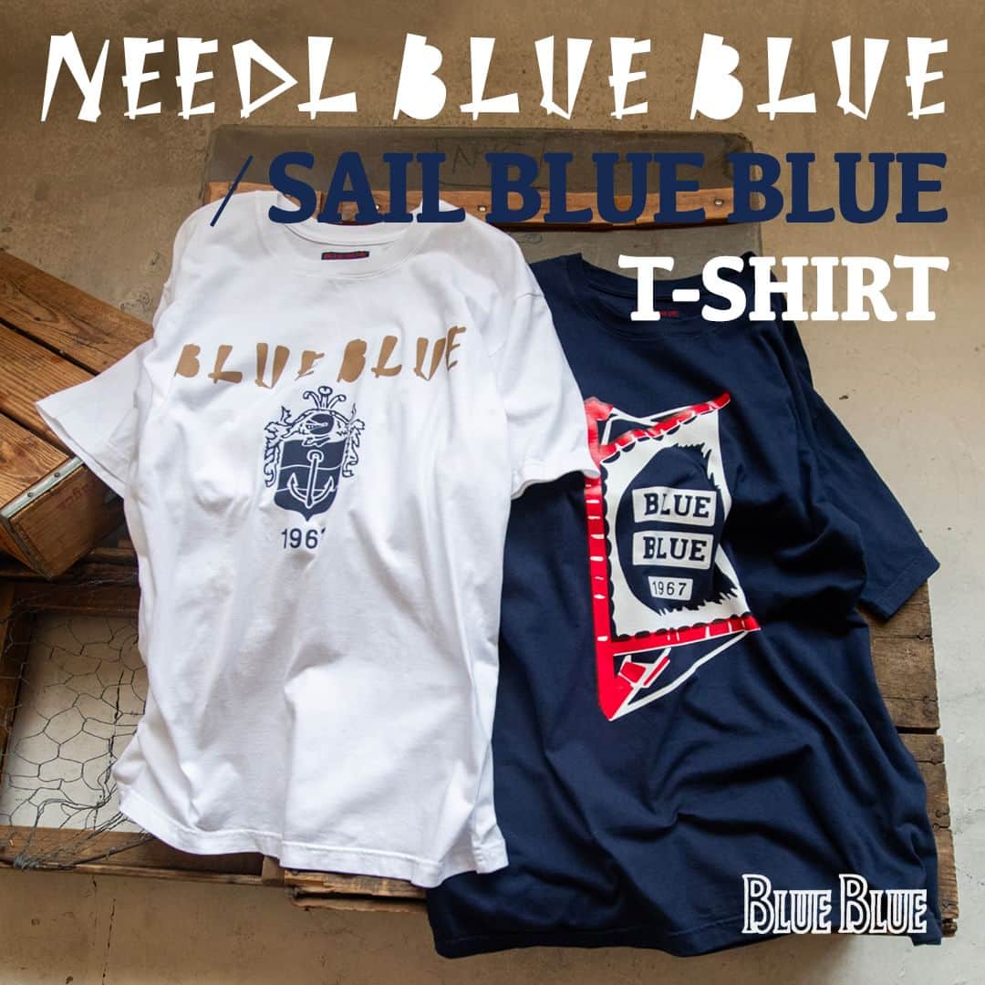 ハリウッドランチマーケットのインスタグラム：「BLUE BLUEのロゴを施した、印象的なプリントがポイントのTシャツ２型が入荷しました。 コットン100%の生地を使用した、夏におすすめのアイテムです。  詳細は @seilin_official ストーリーズハイライト"FEATURE" または、SEILIN ONLINE SHOPよりご覧いただけます。 https://www.hrm-eshop.com/shop/pages/needle_and_sail_blueblue_t_shirt.aspx  ------------------------------- (Dear international customers) We offer international shipments. Please visit SEILIN ONLINE SHOP to make purchases. -------------------------------  #ブルーブルー #blueblue #聖林公司 #seilin」